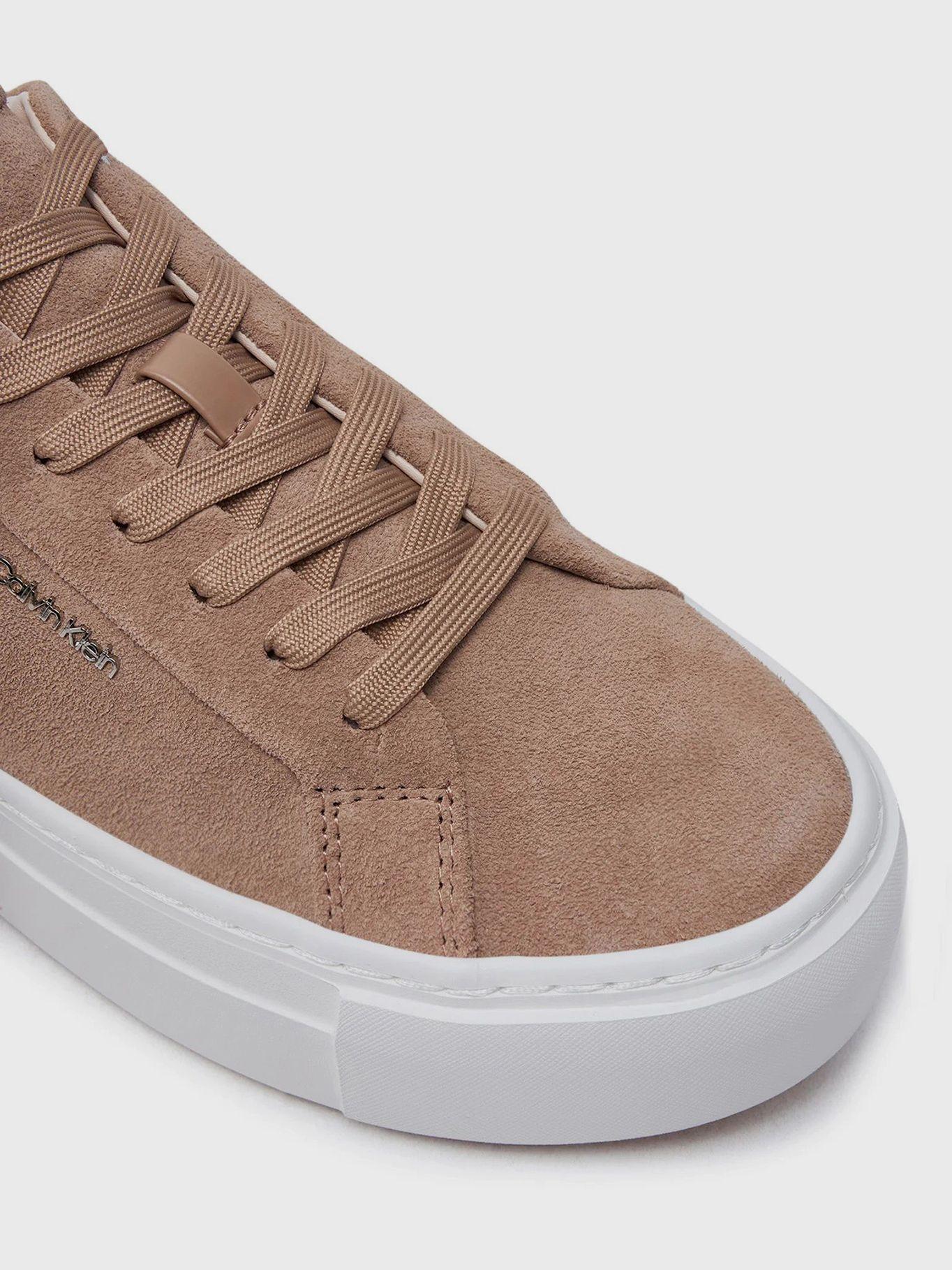 Zapatillas de ante de plataforma Café Calvin Klein-5