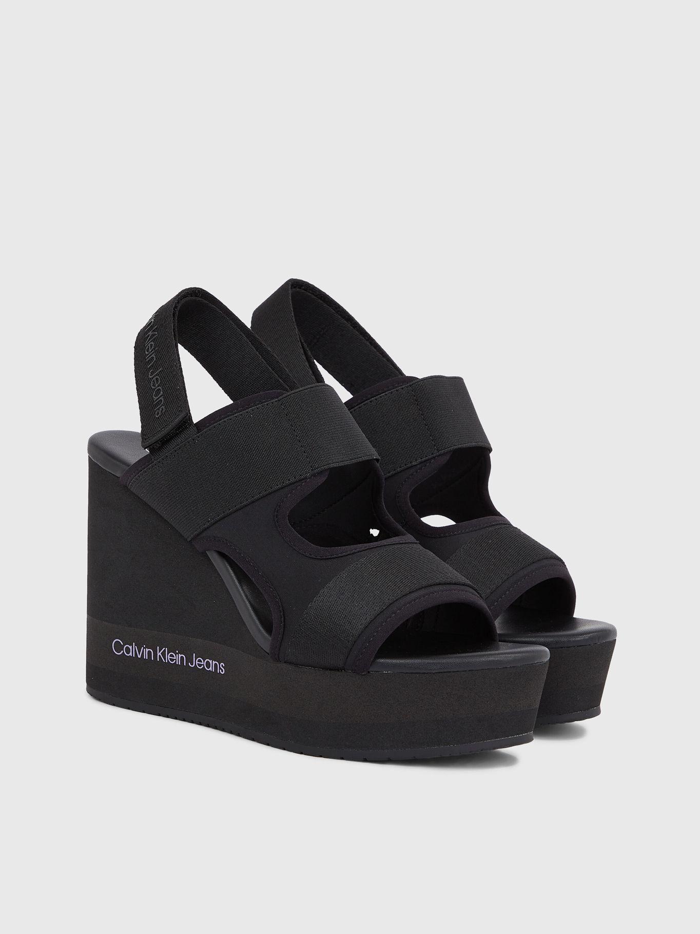 Sandalias Wedge Negro Calvin Klein-0