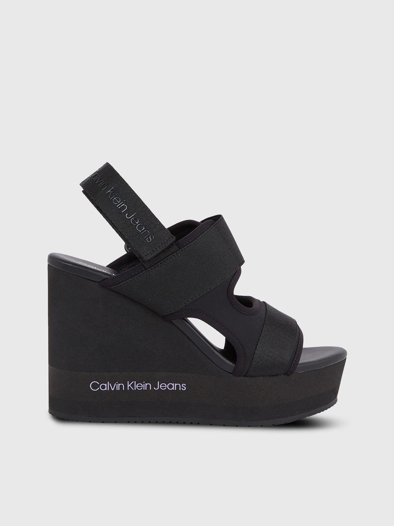 Sandalias Wedge Negro Calvin Klein-4