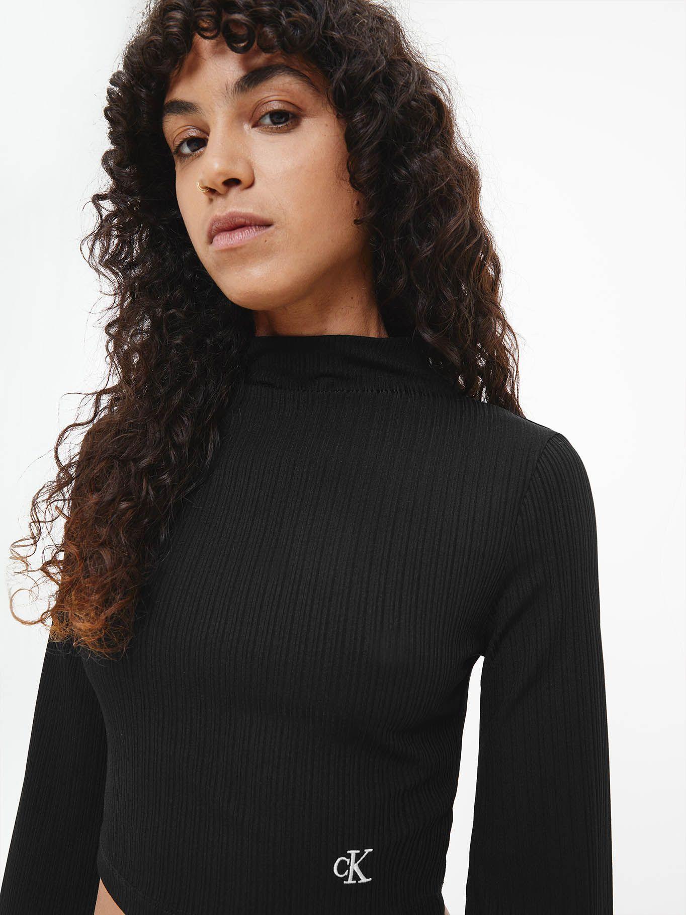 Camisate corta con manga largas acampanadas Negro Calvin Klein-3