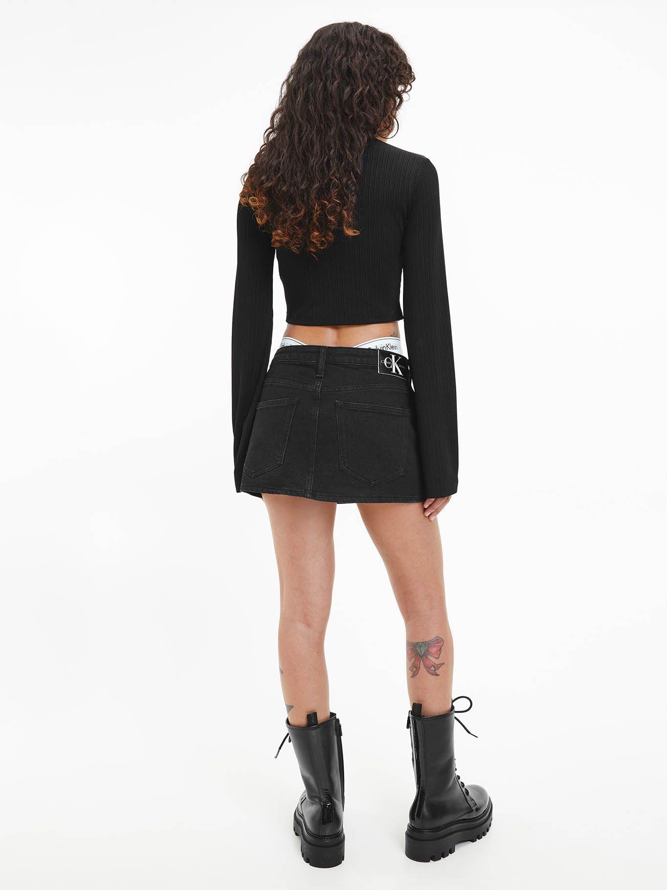 Camisate corta con manga largas acampanadas Negro Calvin Klein-2