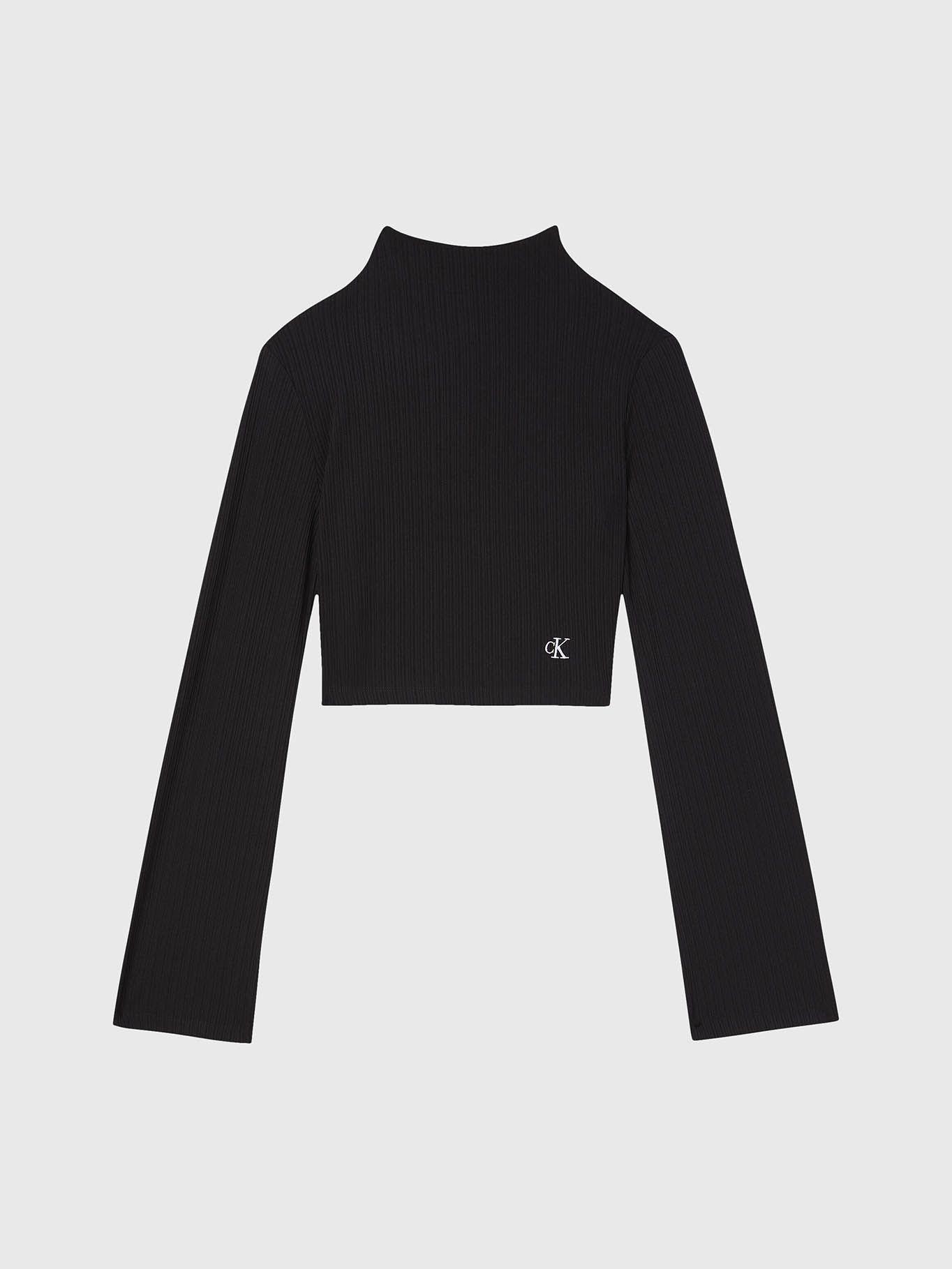 Camisate corta con manga largas acampanadas Negro Calvin Klein-5