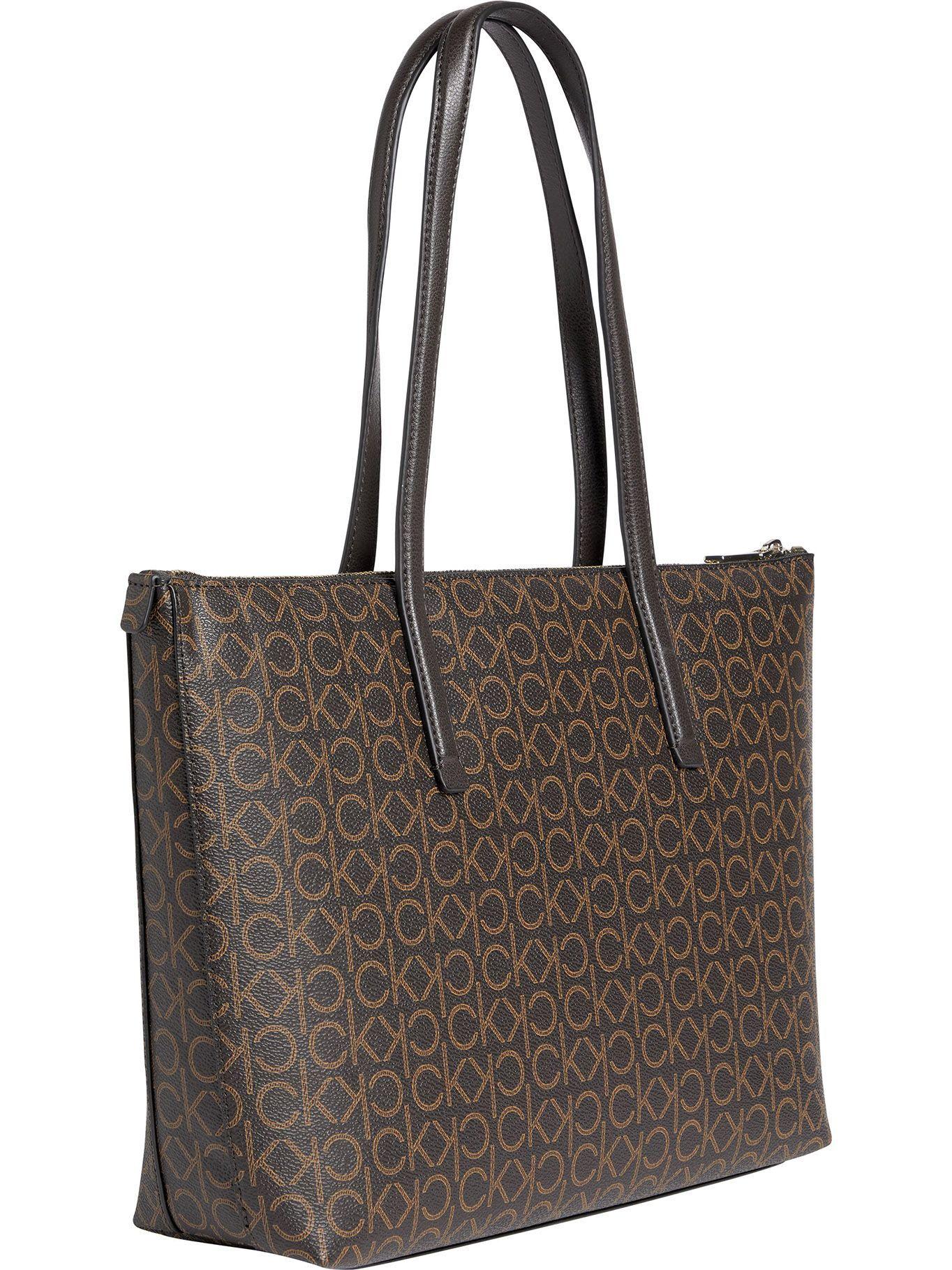 Cartera Tote Ck Must Mono Café Calvin Klein-1