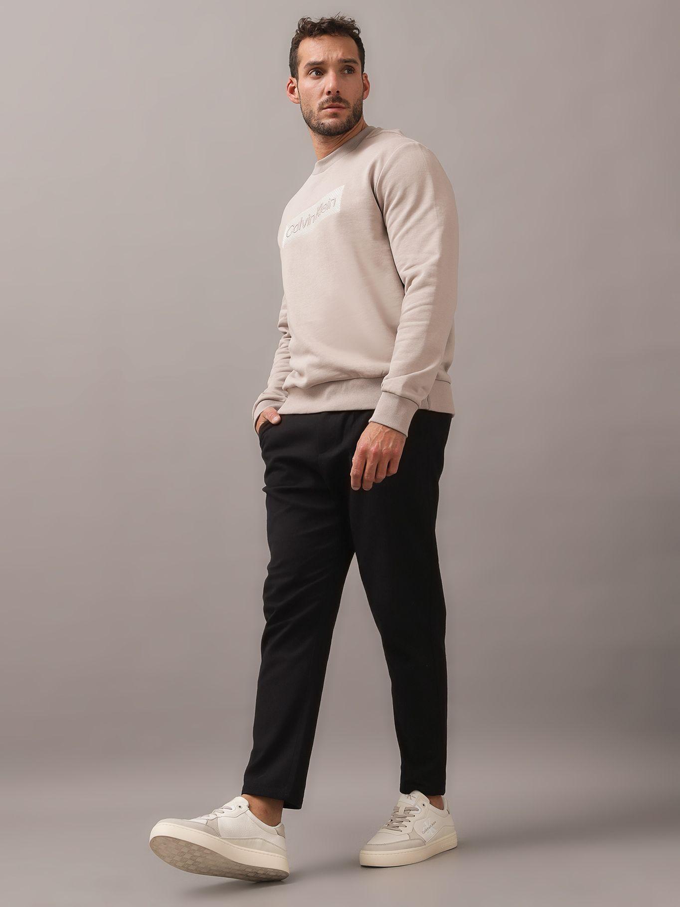 Polerón Textured Embroidery Beige Calvin Klein-1