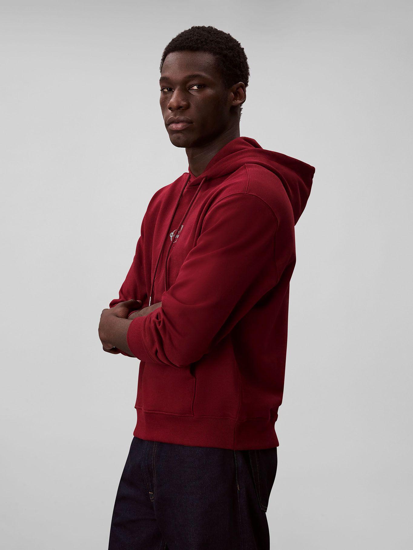 Polerón con Gorro y Logo Burdeo Calvin Klein-3