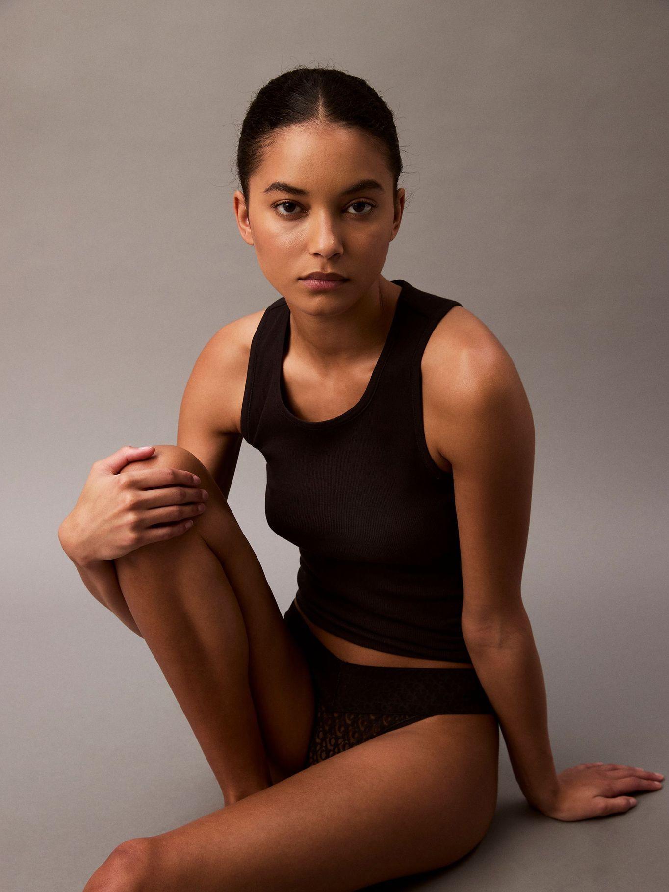 Colaless Icon Logo Lace Negro Calvin Klein-4