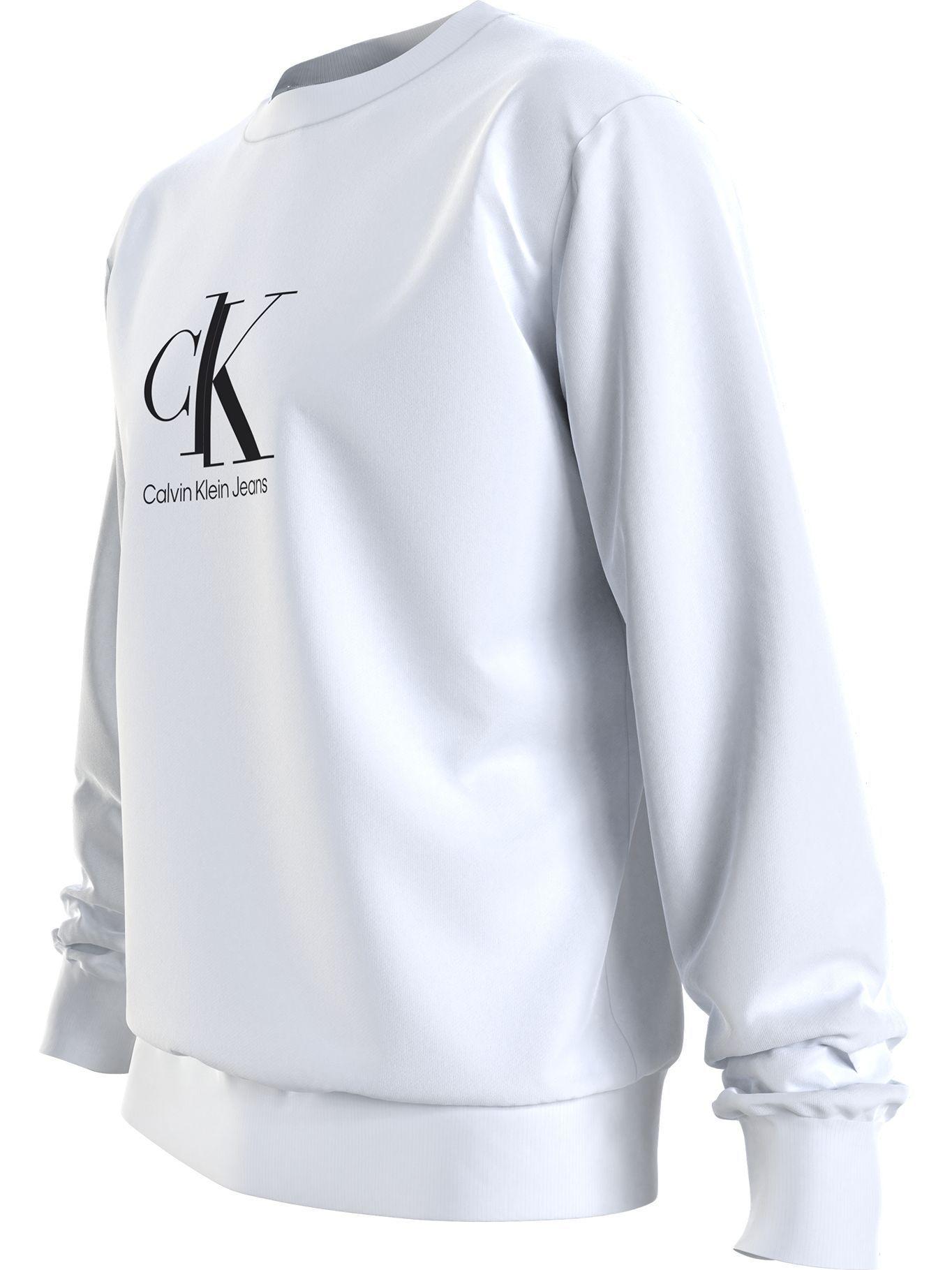 Polerón Spliced Blanco Calvin Klein-2