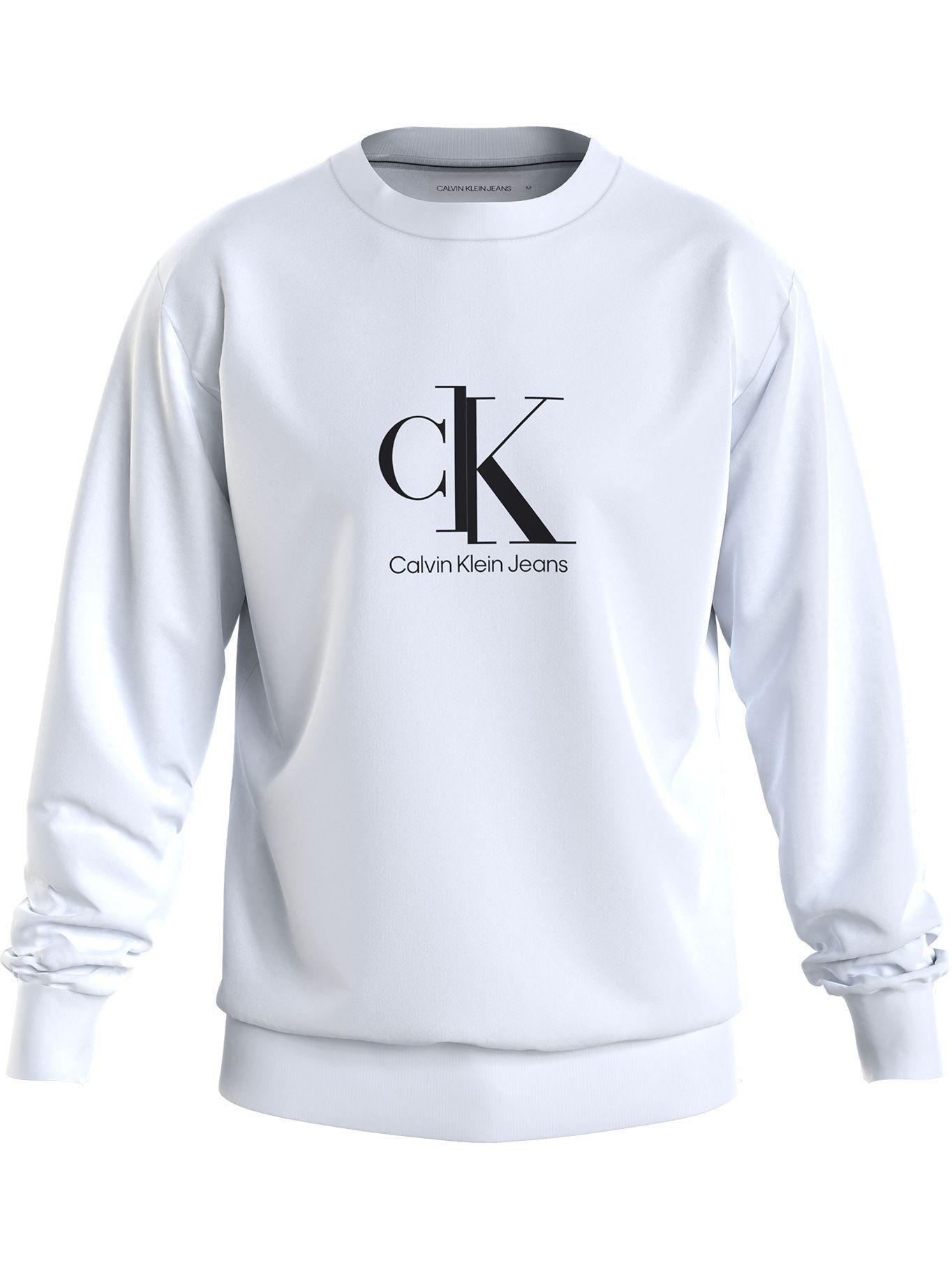 Polerón Spliced Blanco Calvin Klein-0