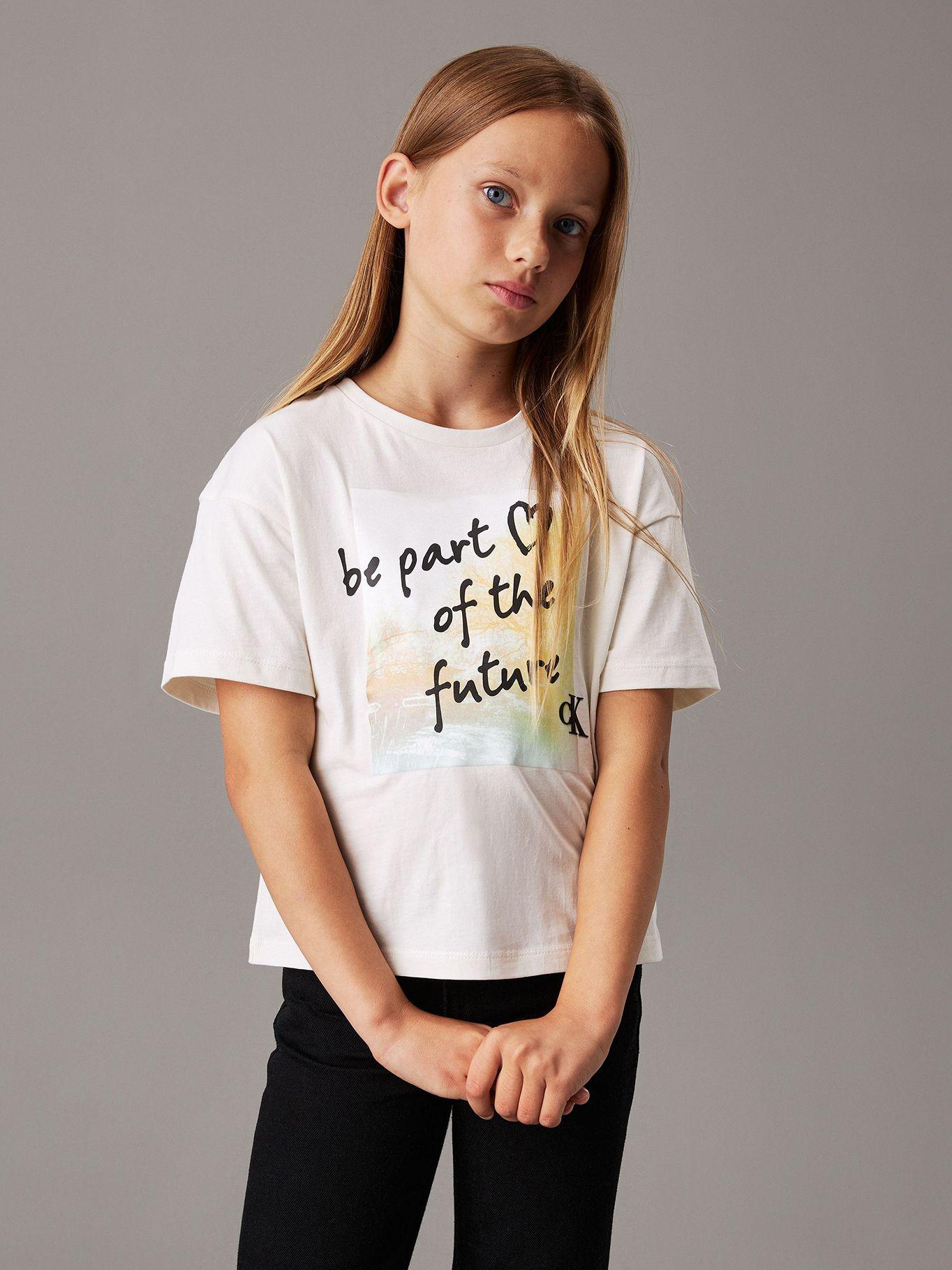 Polera Niña City Graphic Blanco Calvin Klein-0