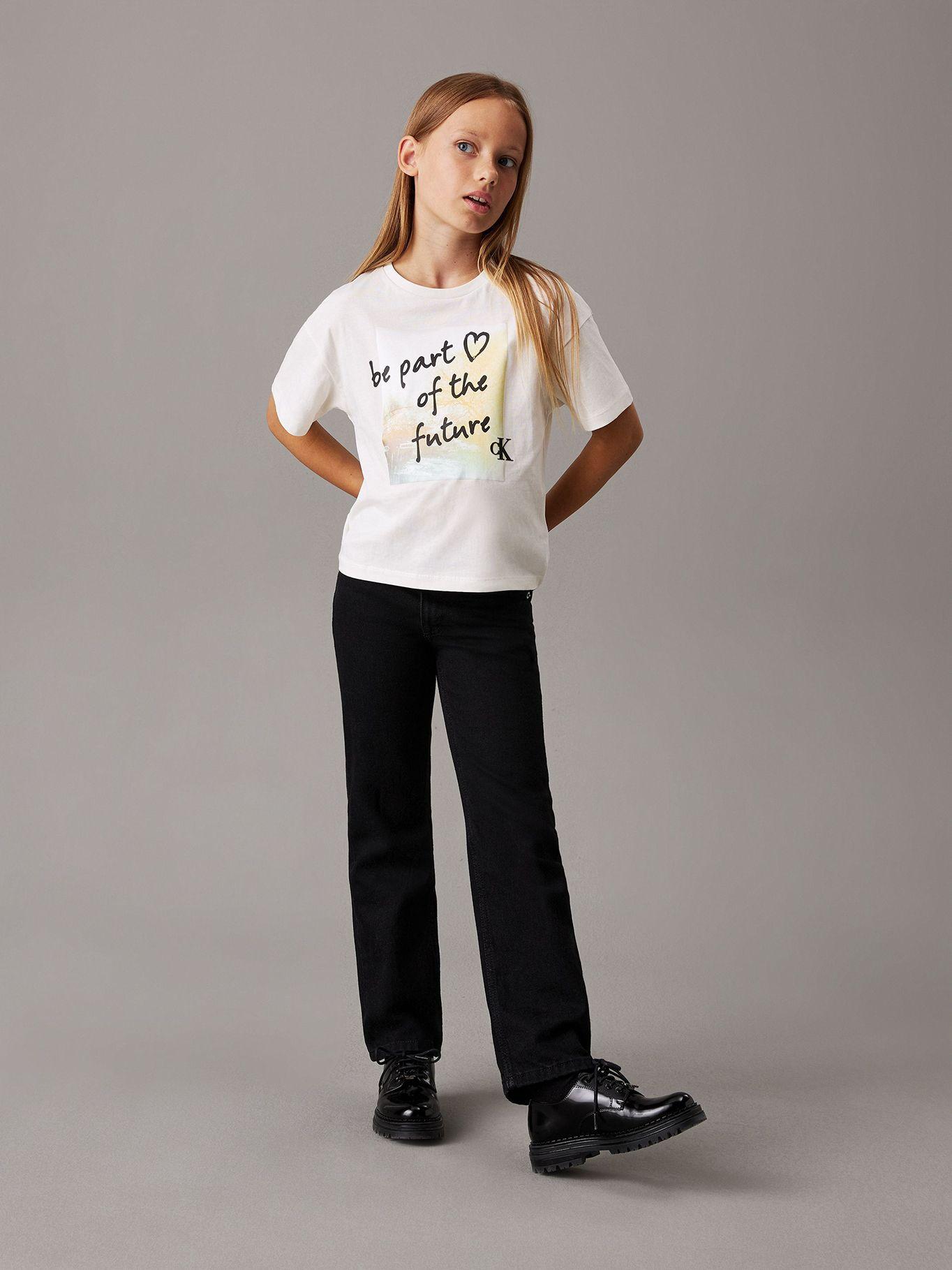 Polera Niña City Graphic Blanco Calvin Klein-1