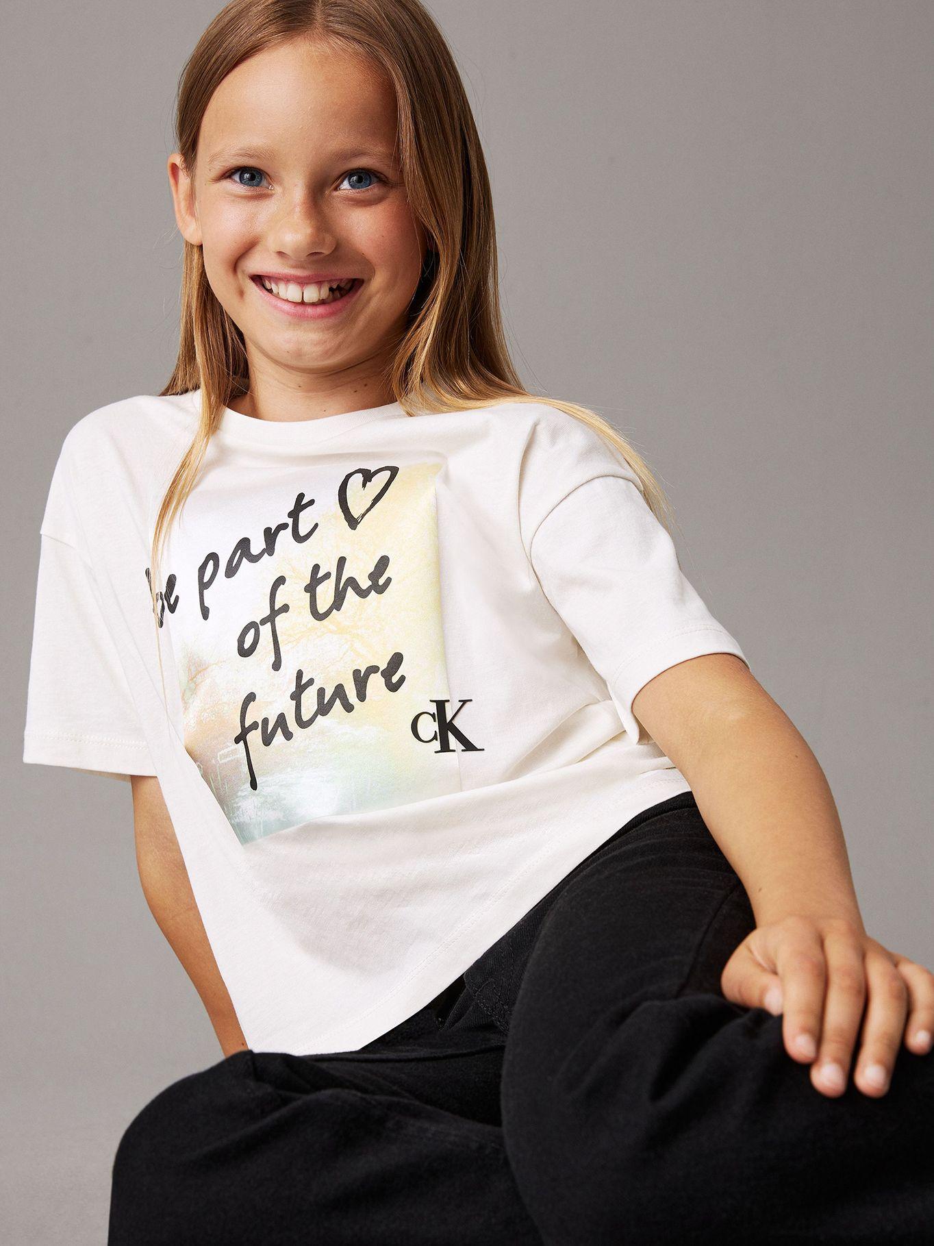 Polera Niña City Graphic Blanco Calvin Klein-3