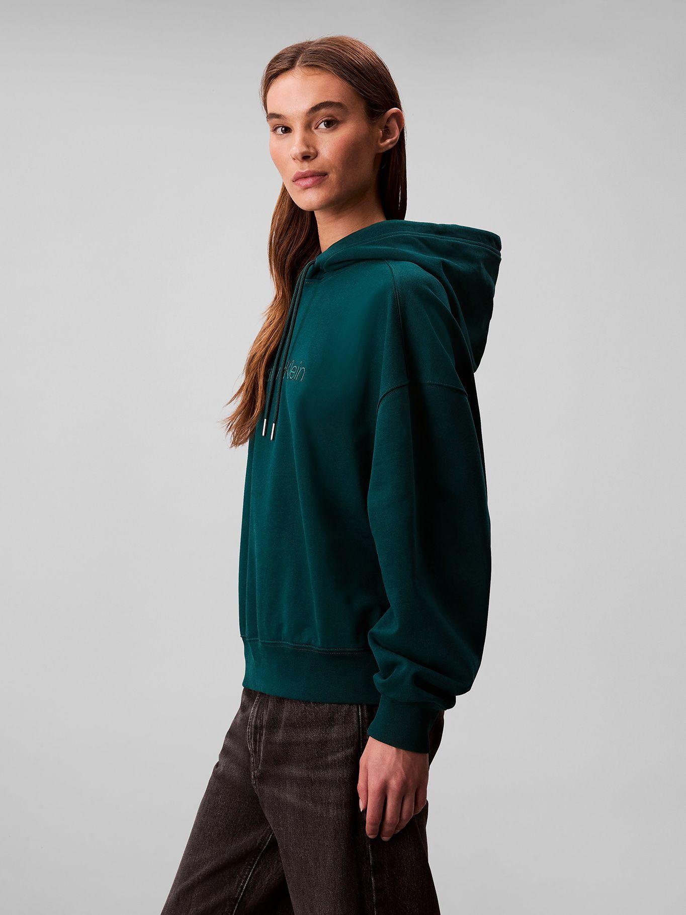 Polerón Con Gorro Y Logo Bordado Azul Calvin Klein-3