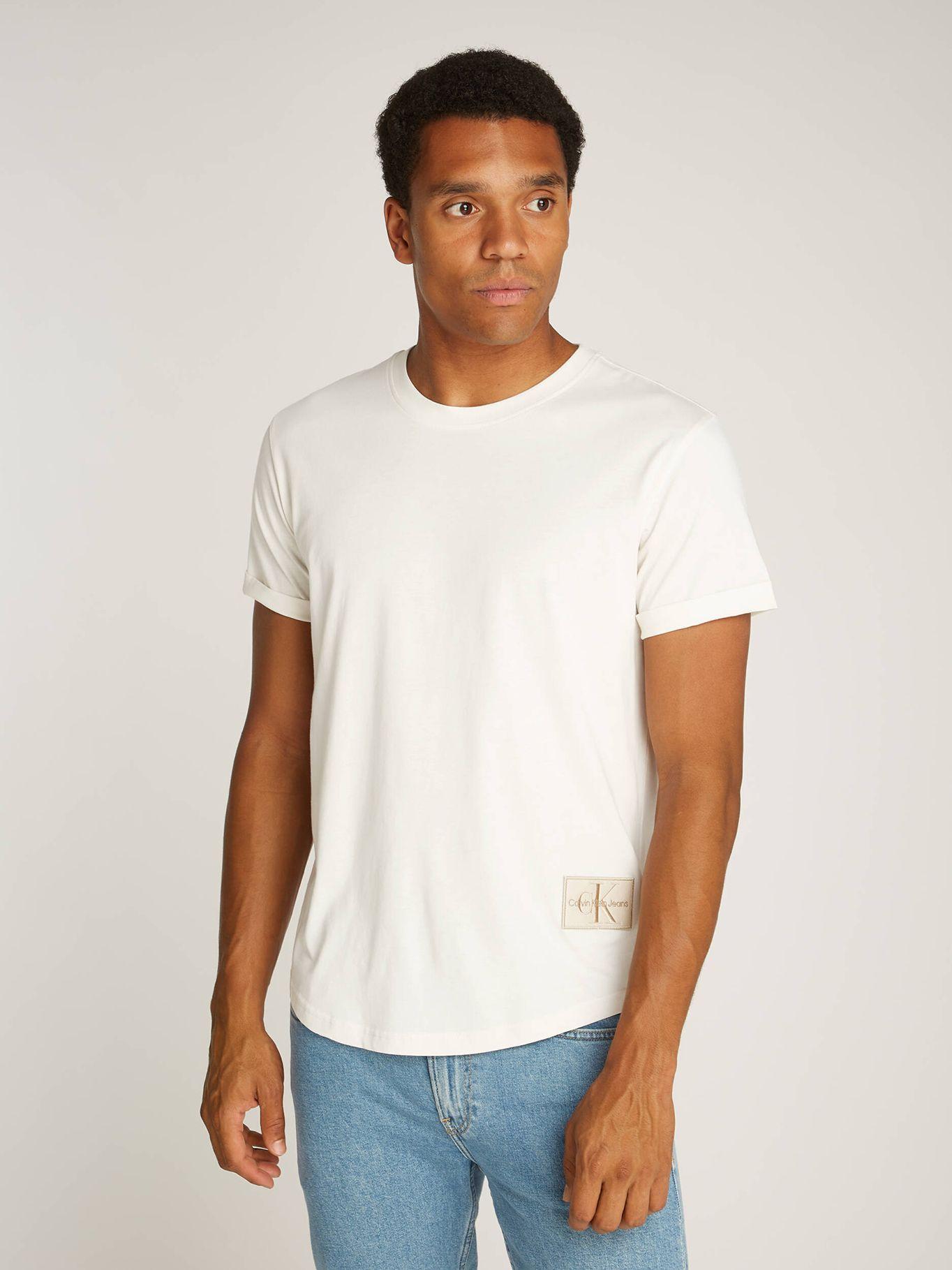 Polera Badge Turn Up Blanco Calvin Klein-0