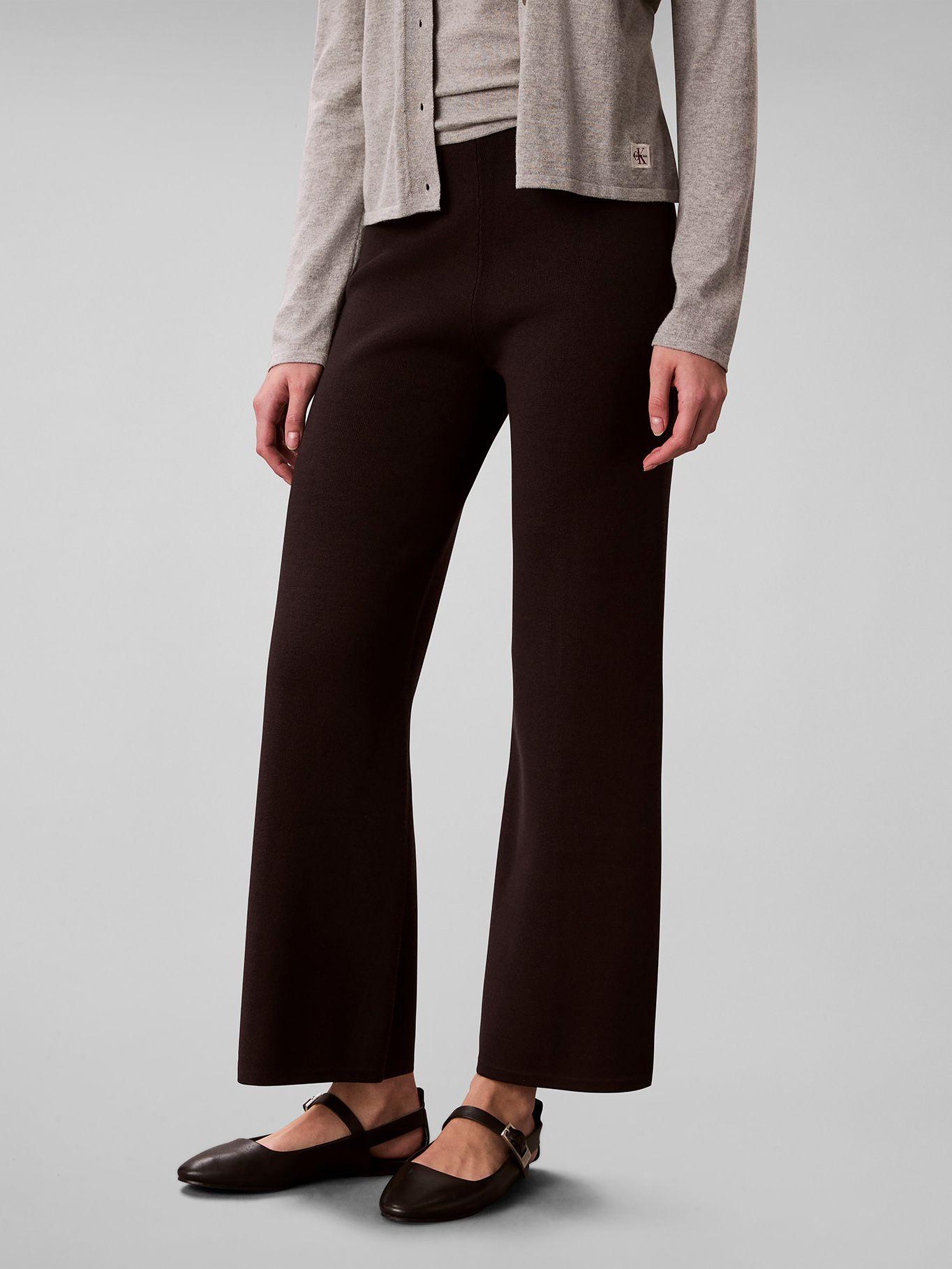 Pantalón En Tejido Milano Negro Calvin Klein-0