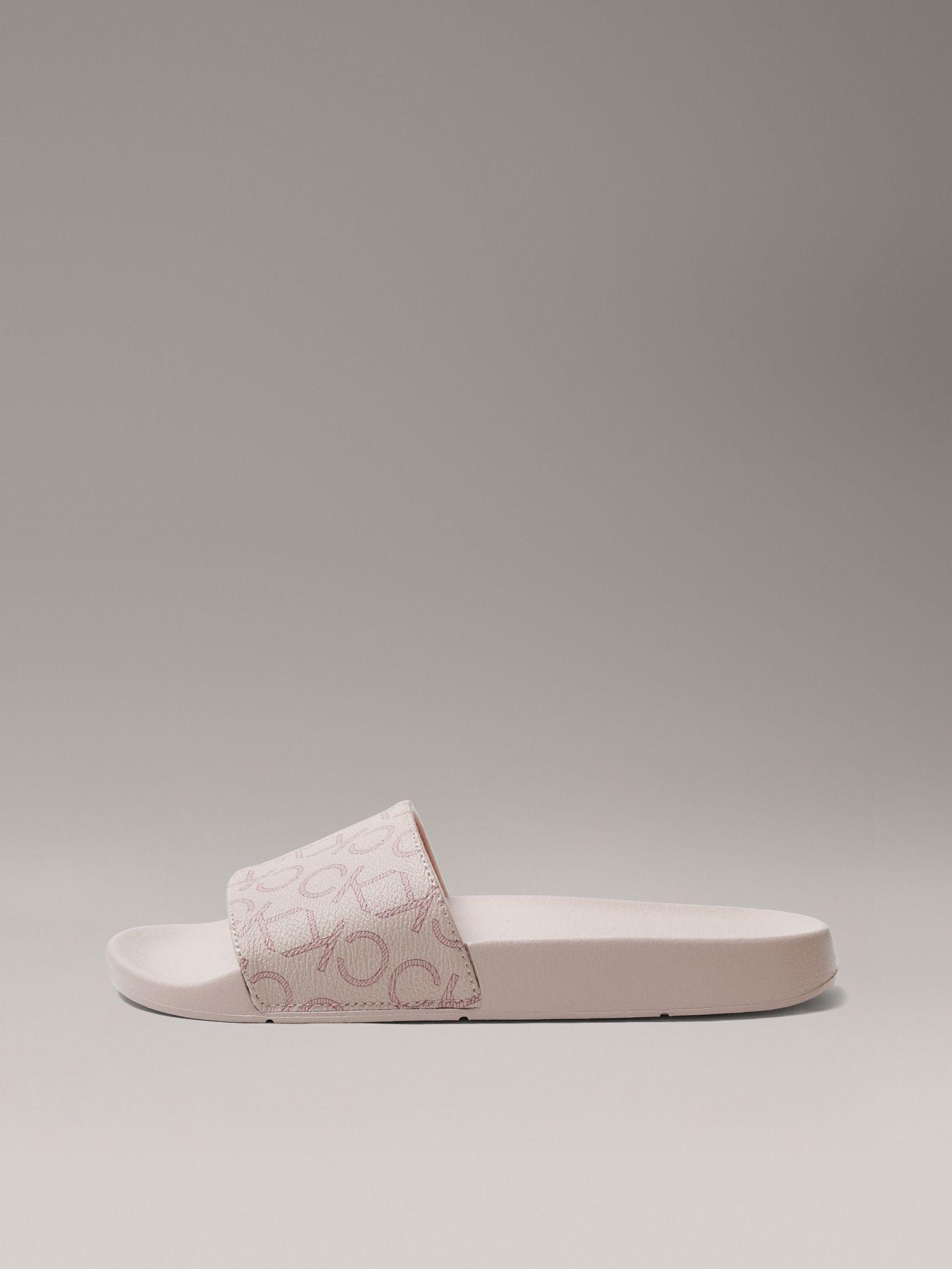 Sandalias Estampado de Monograma Rosado Calvin Klein-5