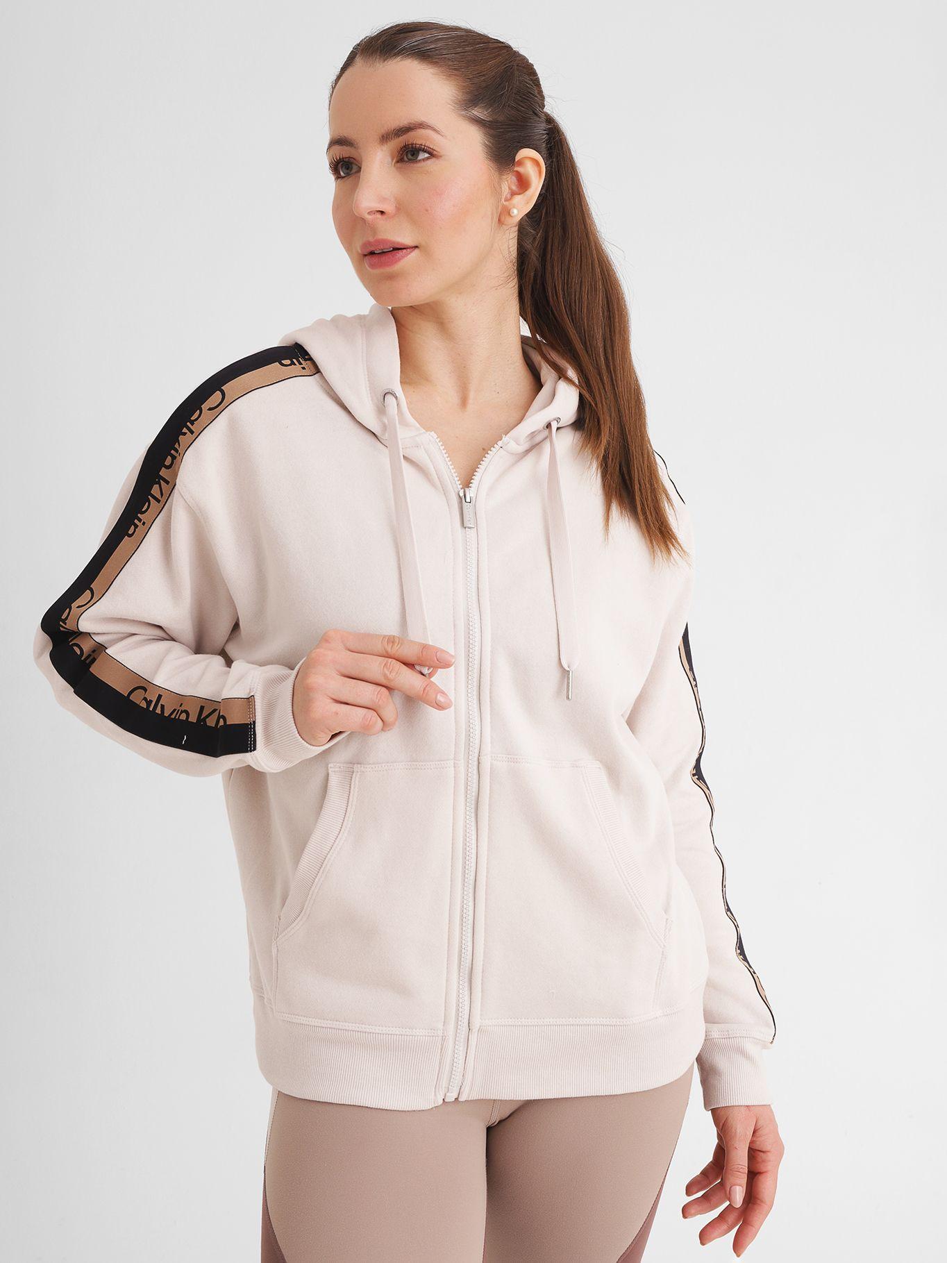 Polerón Hoddie Logo Tape Elastic Crema Calvin Klein-0