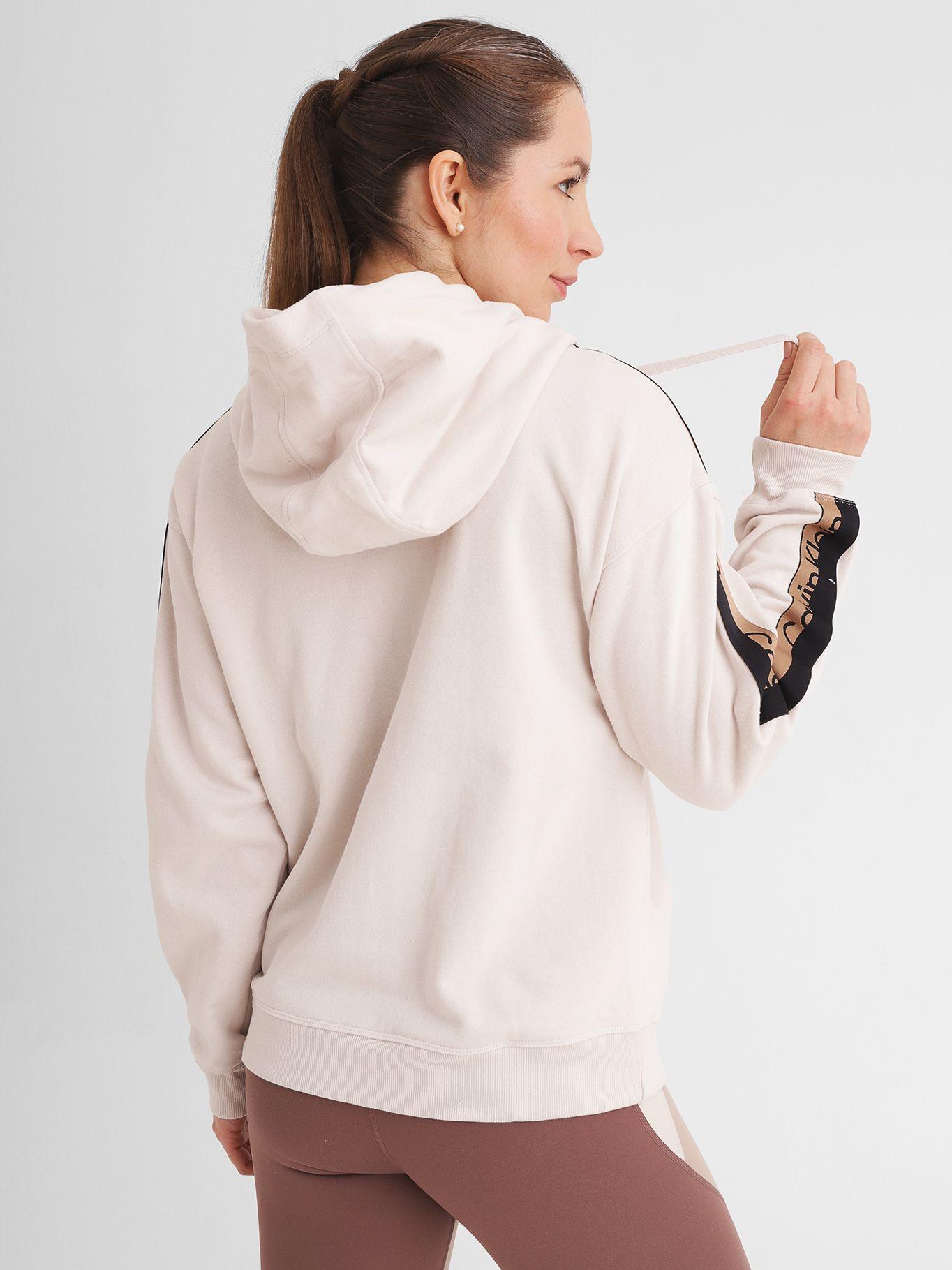 Polerón Hoddie Logo Tape Elastic Crema Calvin Klein-1