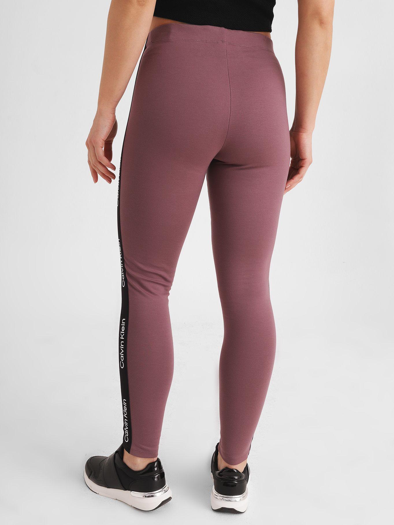 Leggings Minimal Logo Morado Calvin Klein-1