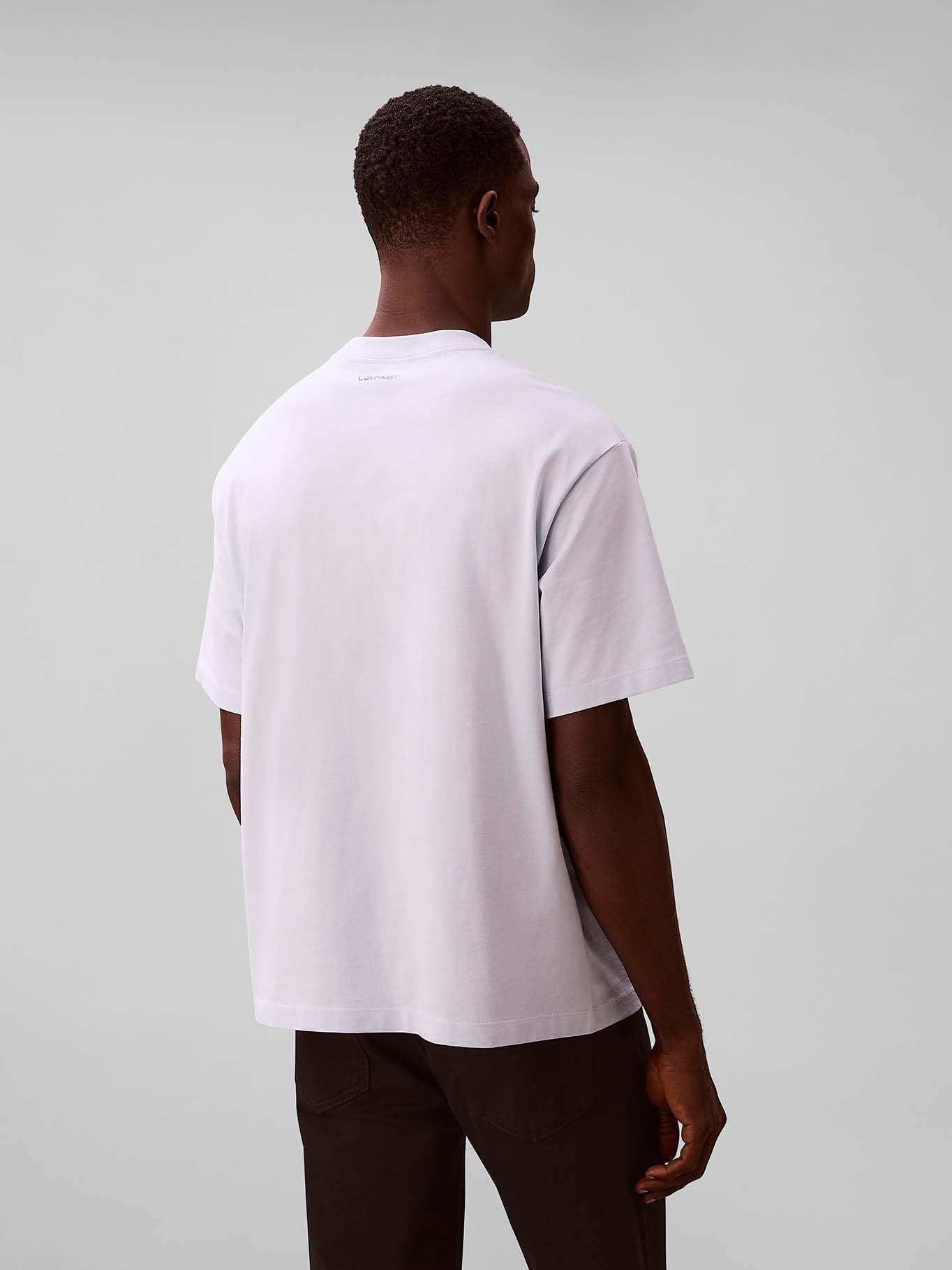 Polera con Logo De Estampado Blanco Calvin Klein-2
