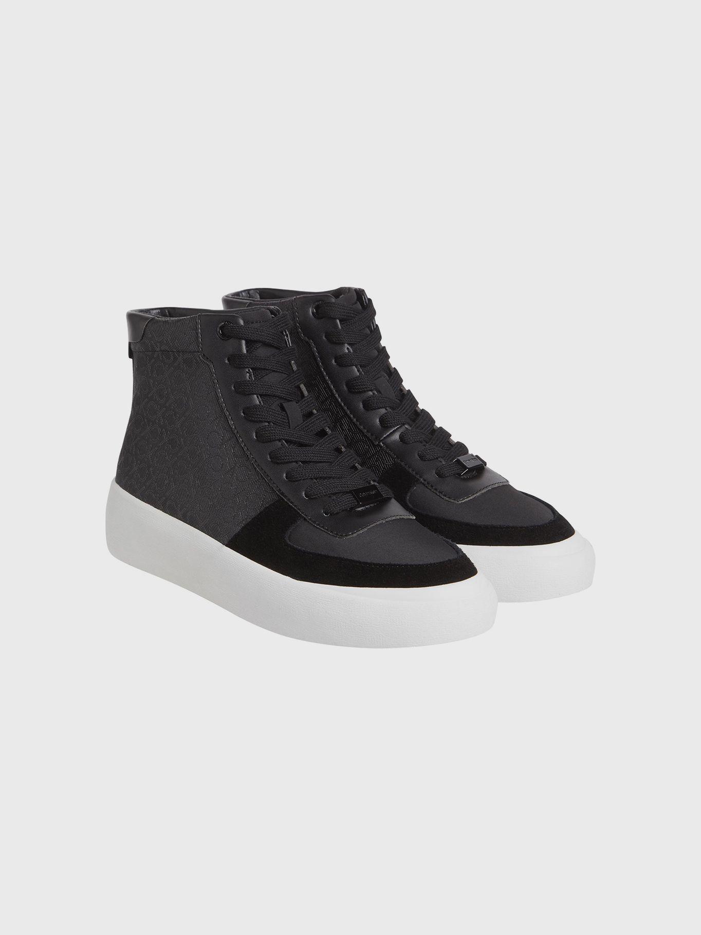 Zapatillas altas con monograma Negro Calvin Klein-0