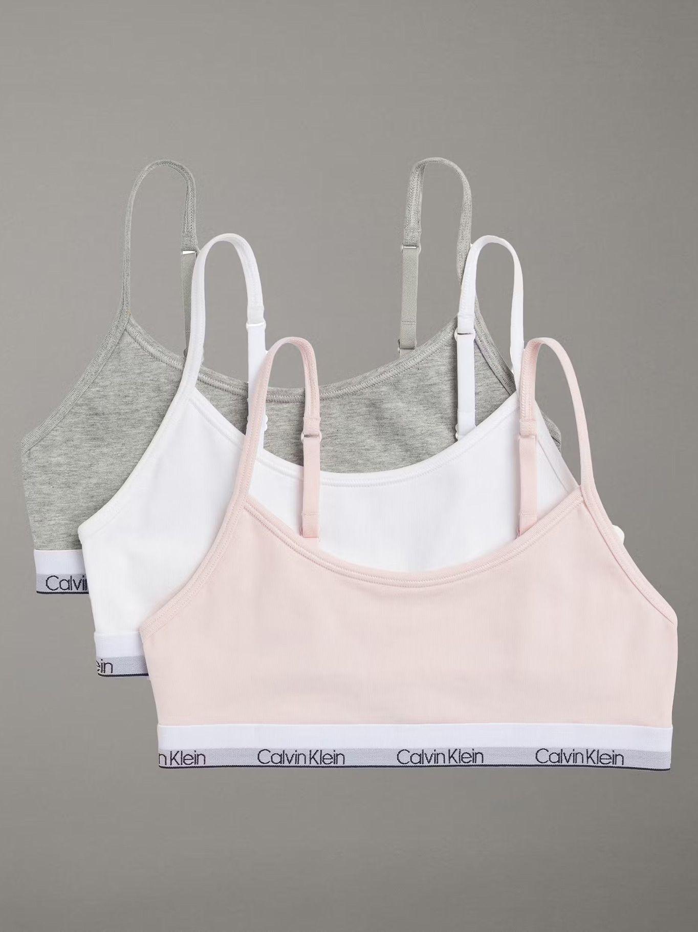 Pack 3 Cropped Niña Bralettes Multicolor Calvin Klein-0
