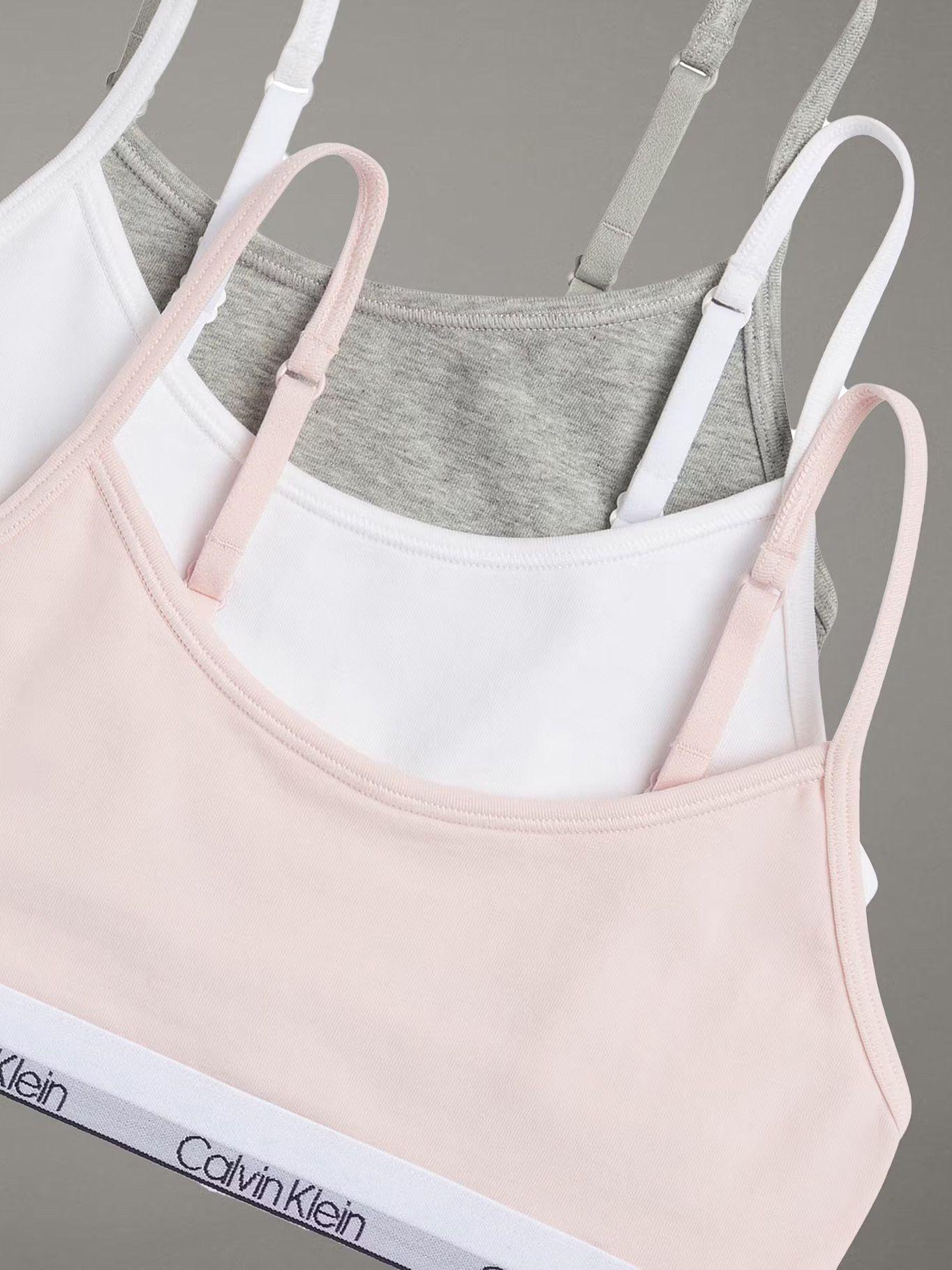 Pack 3 Cropped Niña Bralettes Multicolor Calvin Klein-2