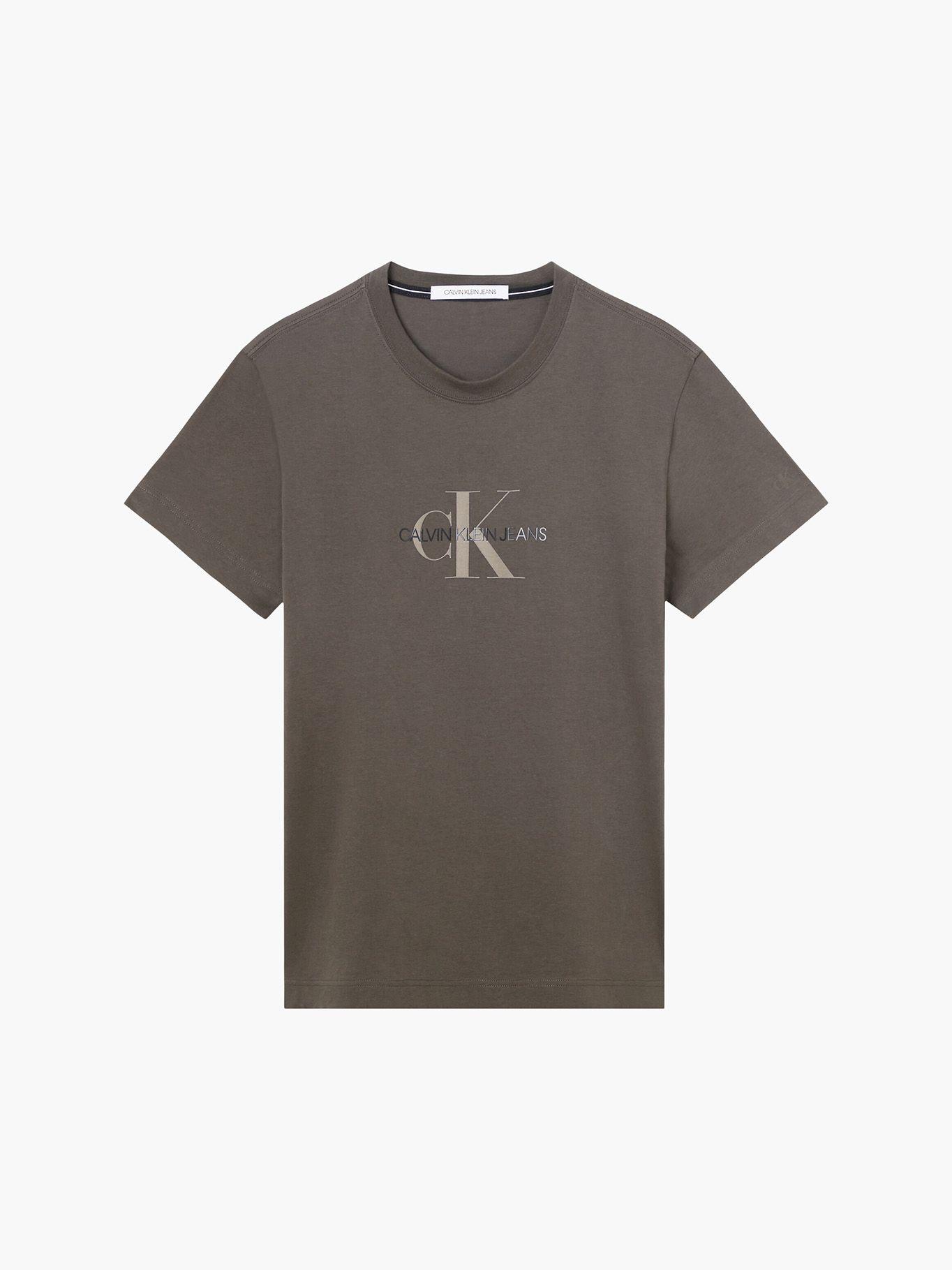 Polera Monogram Flock Verde Olivo Calvin Klein-4