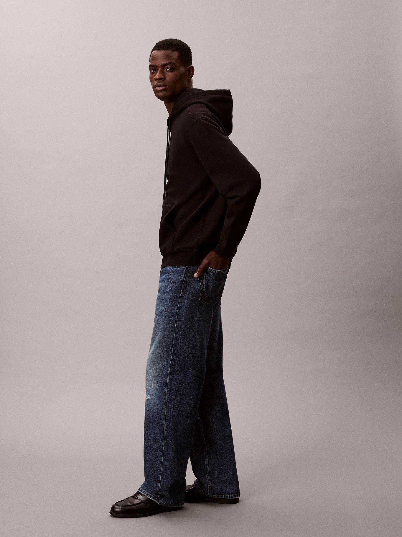 Polerón con Gorro y Monograma Negro Calvin Klein-3