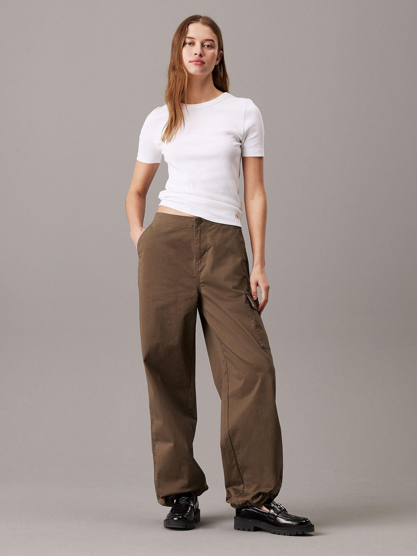Pantalón Cargo Brushed Cotton Verde Calvin Klein-1