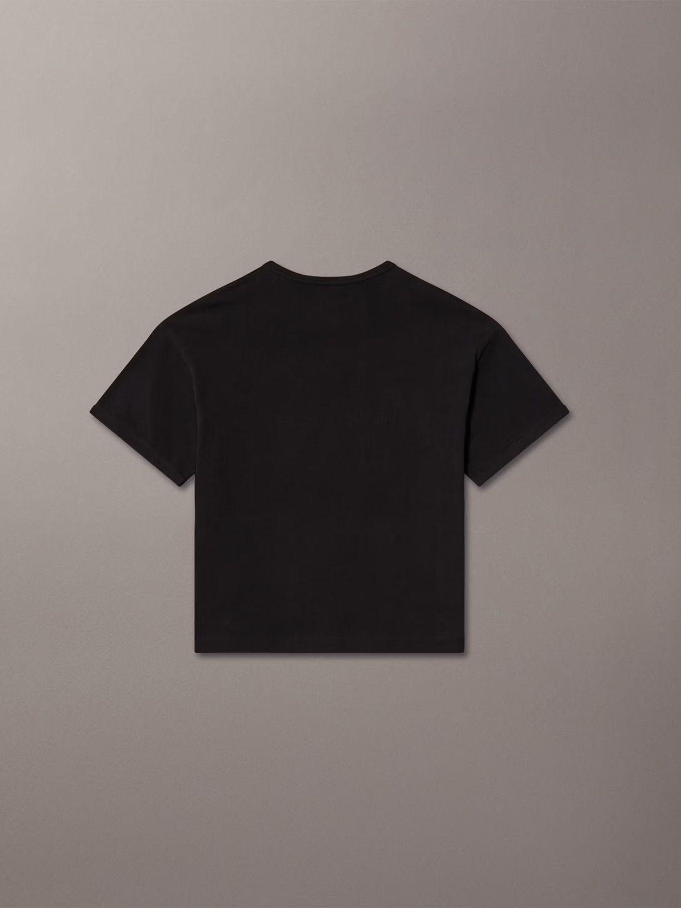 Polera Niña Seasonal Monologo Negro Calvin Klein-1