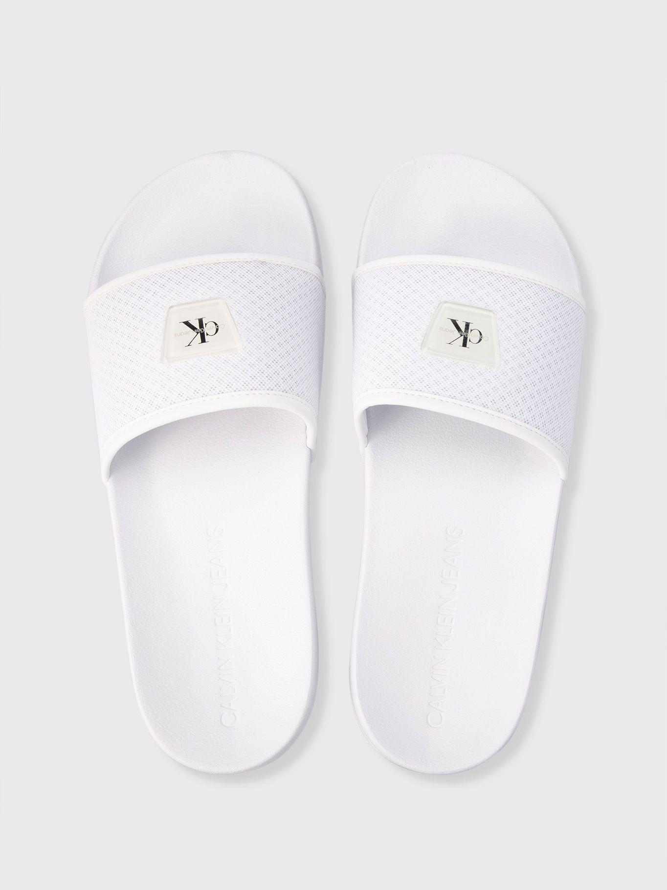 Sandalia Slide Jelly Blanco Calvin Klein-3