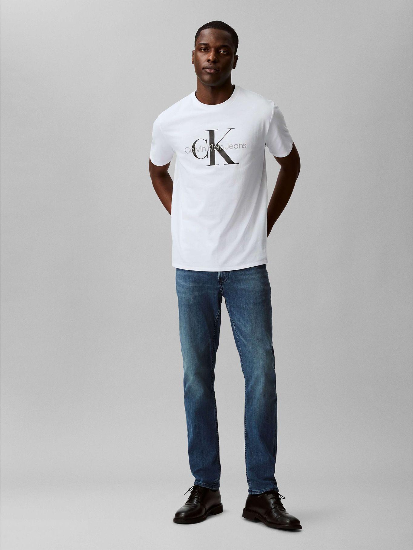 Polera Monogram Crew Blanco Calvin Klein-1
