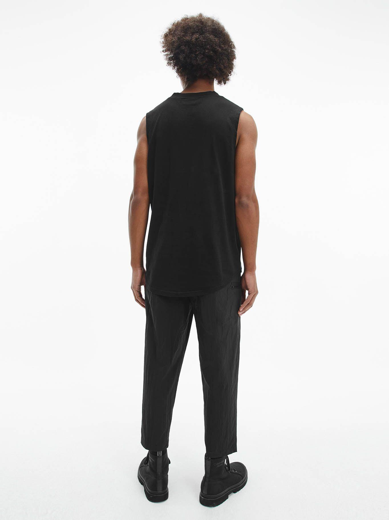 Camiseta de tirantes de algodón orgánico Negro Calvin Klein J30J320597-BEH-2