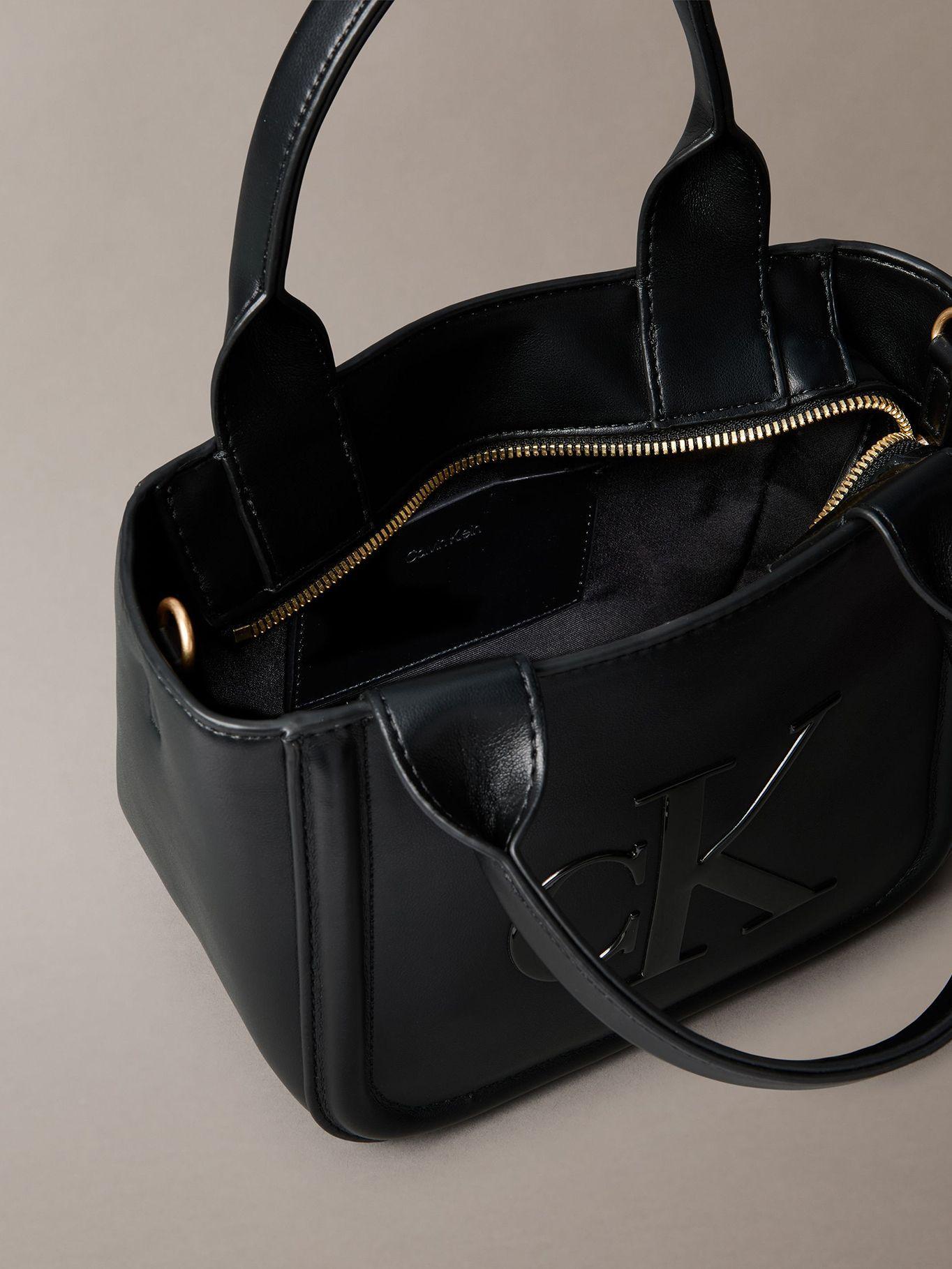 Cartera Tote Pequeña Con Logo Negro Calvin Klein-4