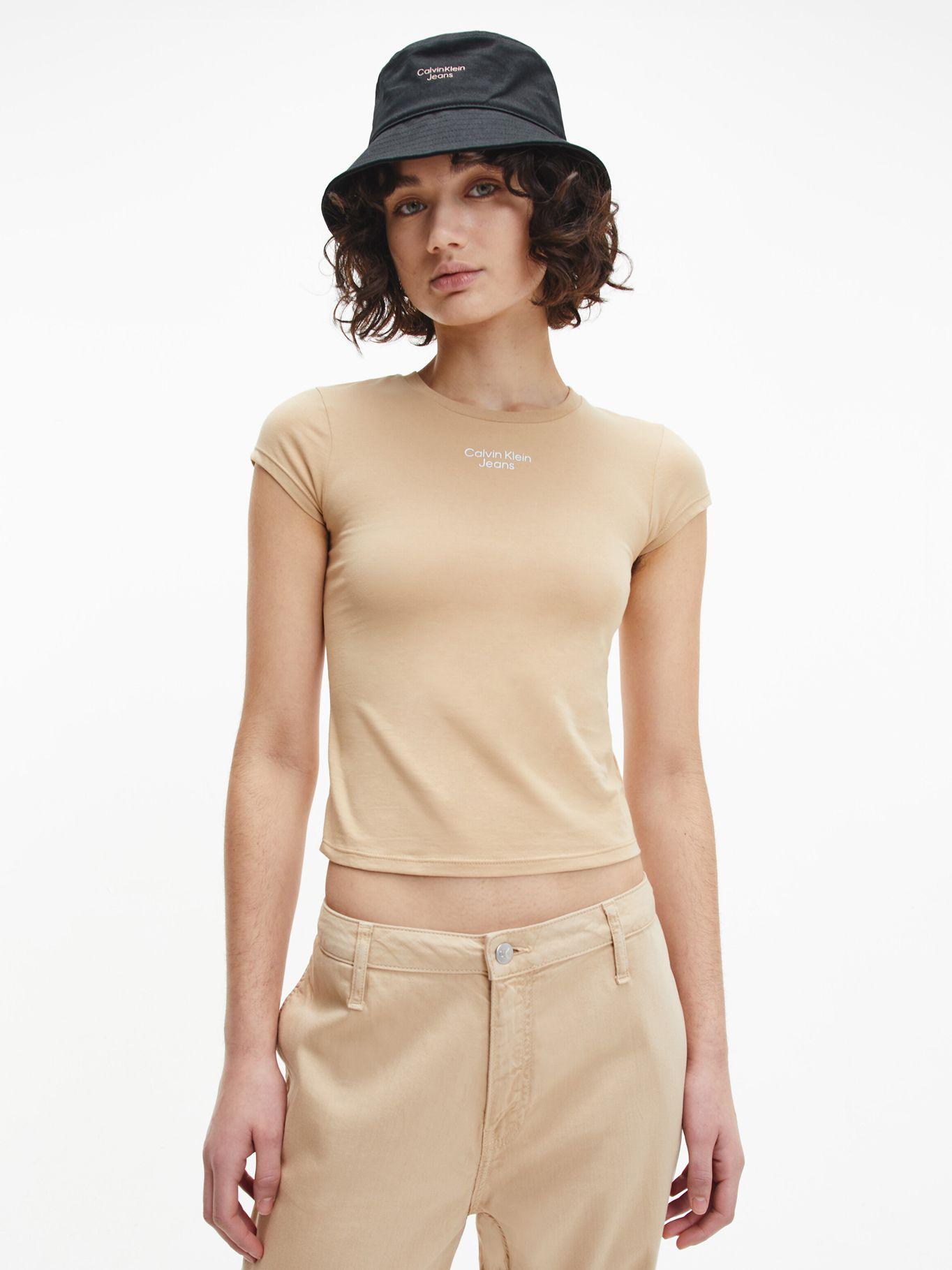 Polera Stacked  Beige Calvin Klein-0