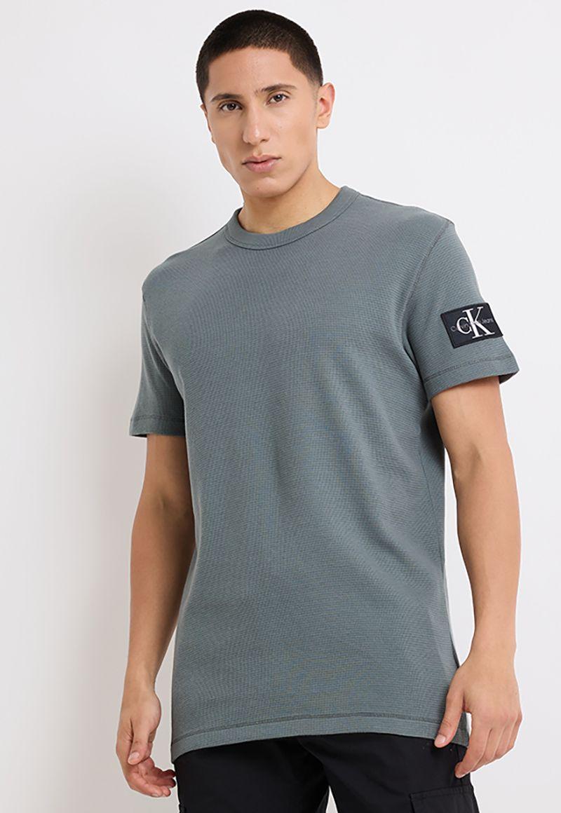 Polera Badge Waffle Gris Calvin Klein-0