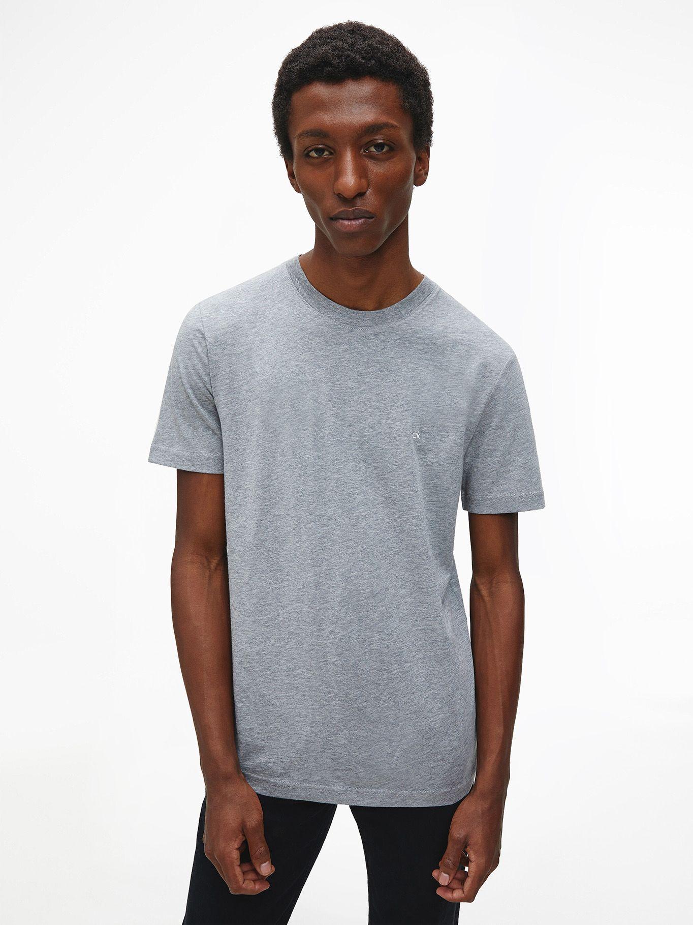 Polera Cotton Logo Embroidery Gris Calvin Klein-0