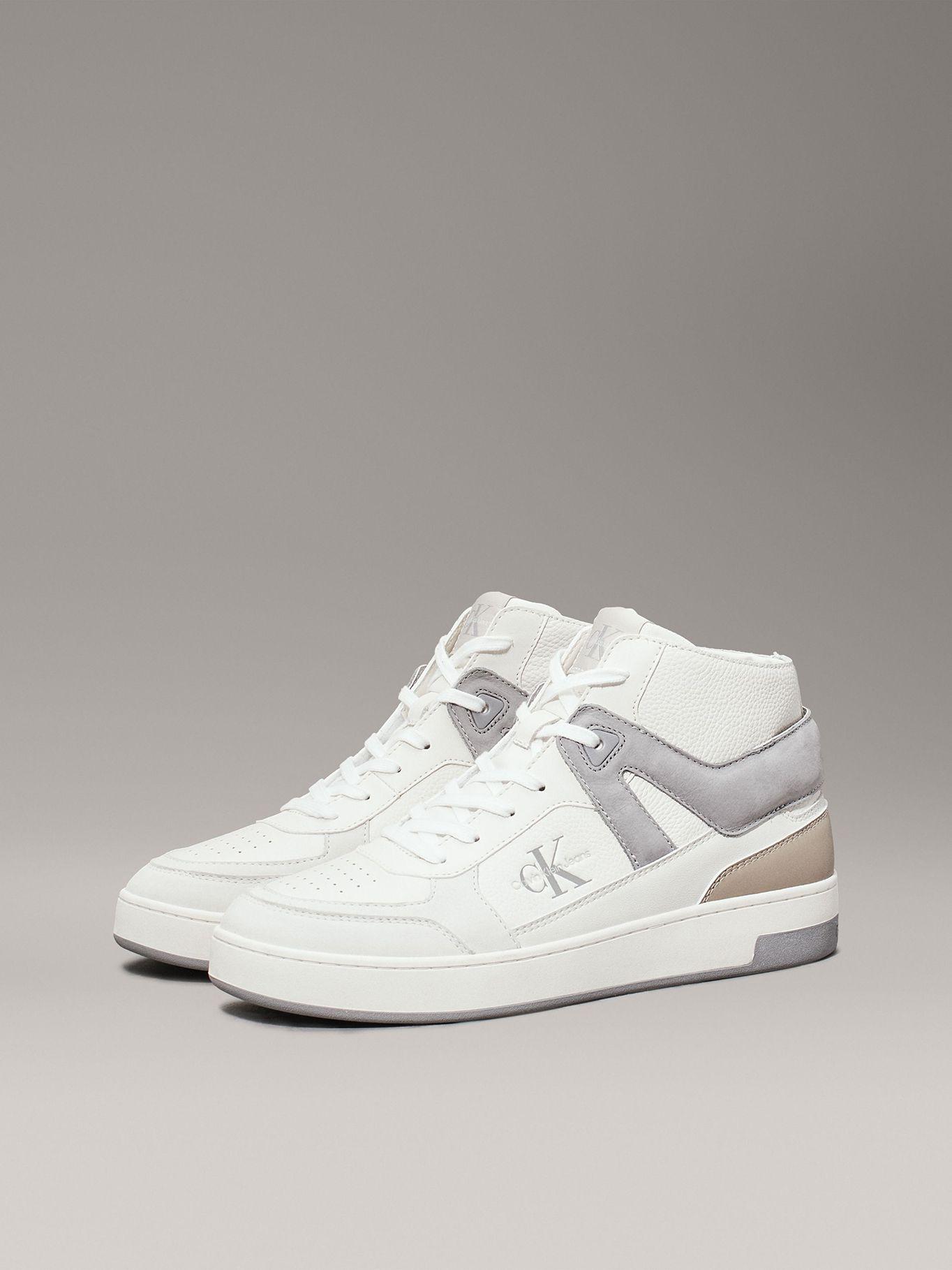 Zapatillas de Cuero Basket Cup Mid Blanco Calvin Klein-0