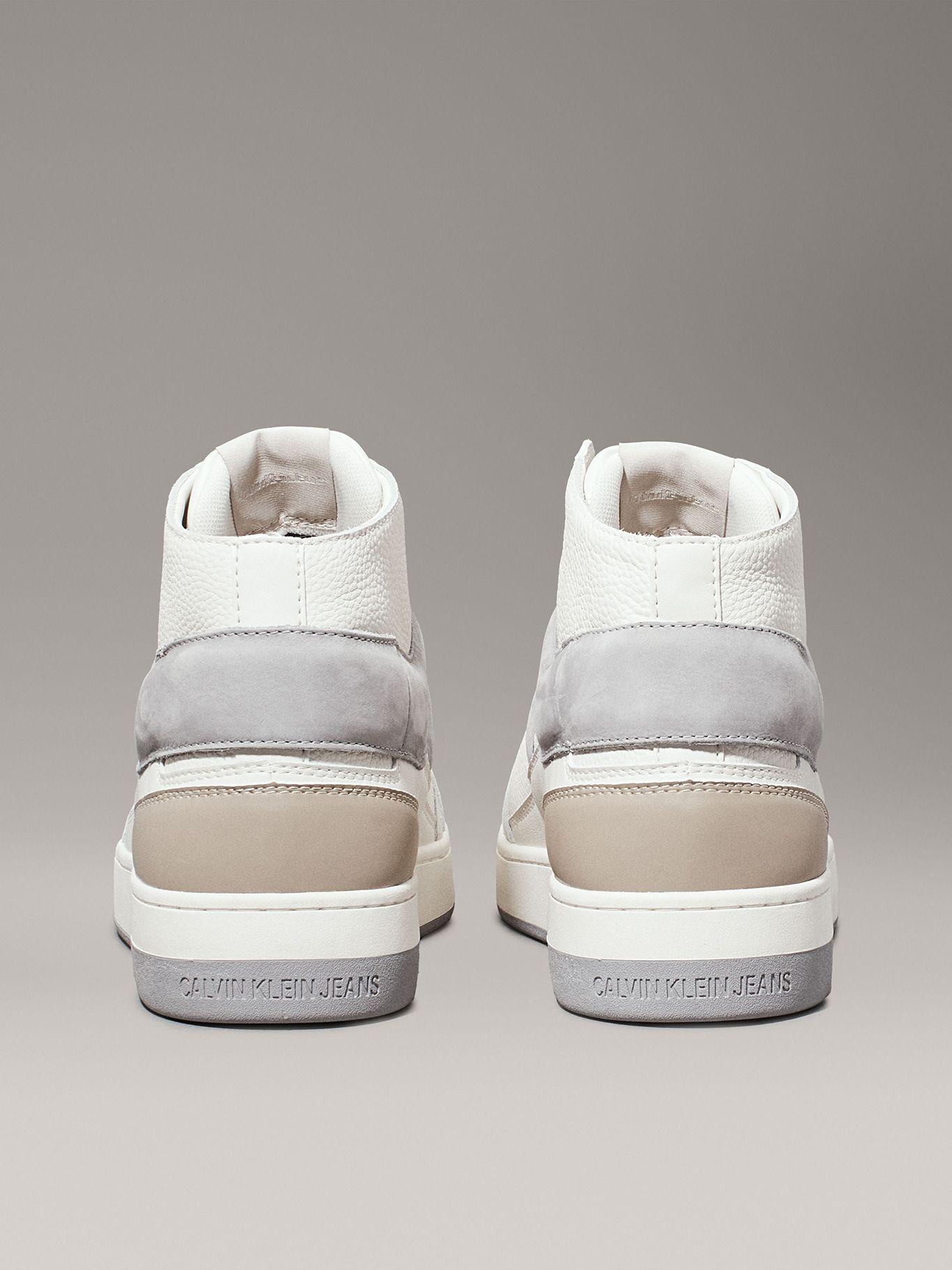 Zapatillas de Cuero Basket Cup Mid Blanco Calvin Klein-1