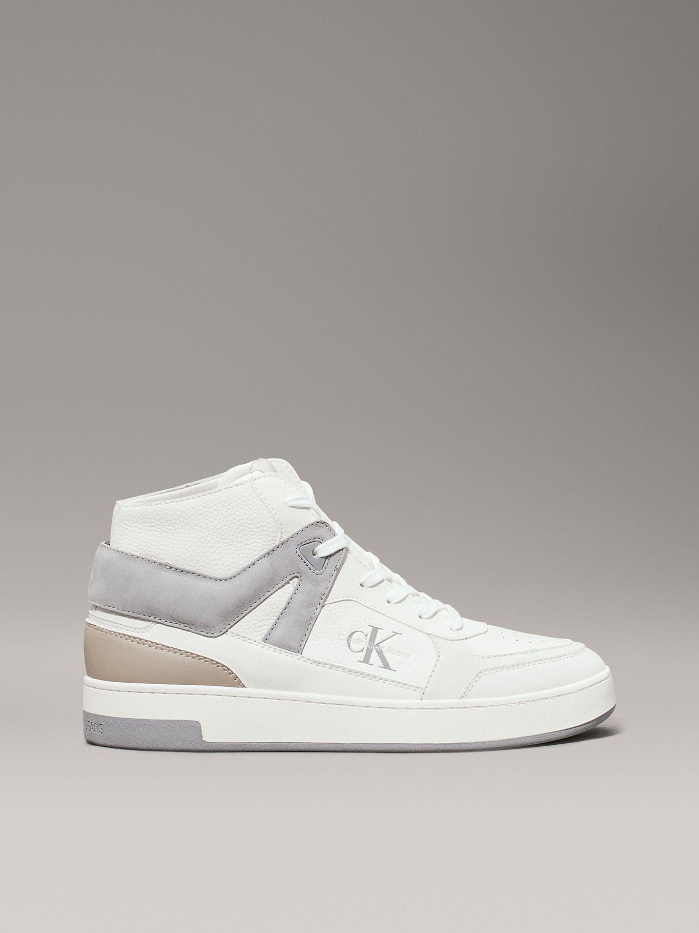 Zapatillas de Cuero Basket Cup Mid Blanco Calvin Klein-4