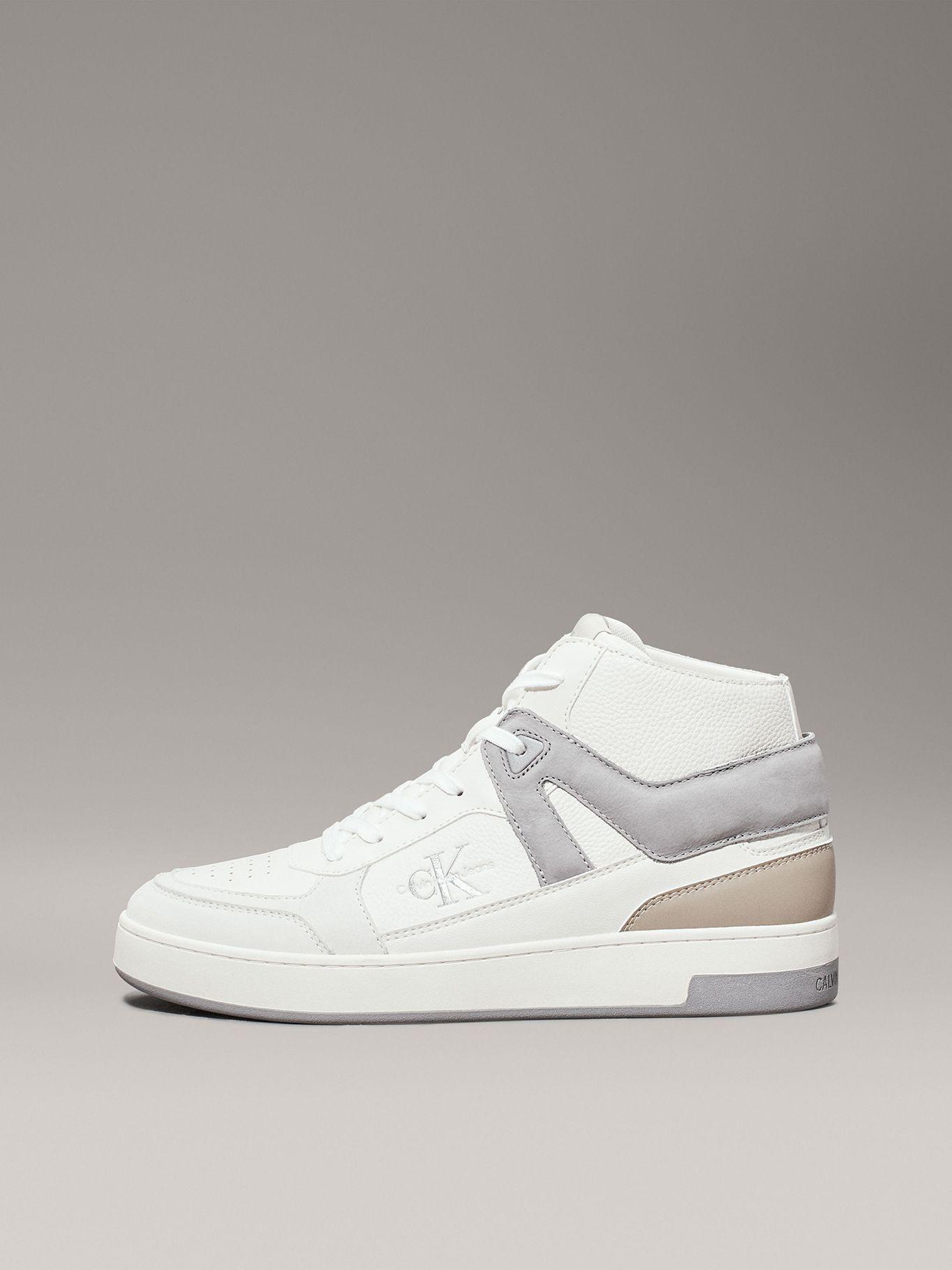 Zapatillas de Cuero Basket Cup Mid Blanco Calvin Klein-5