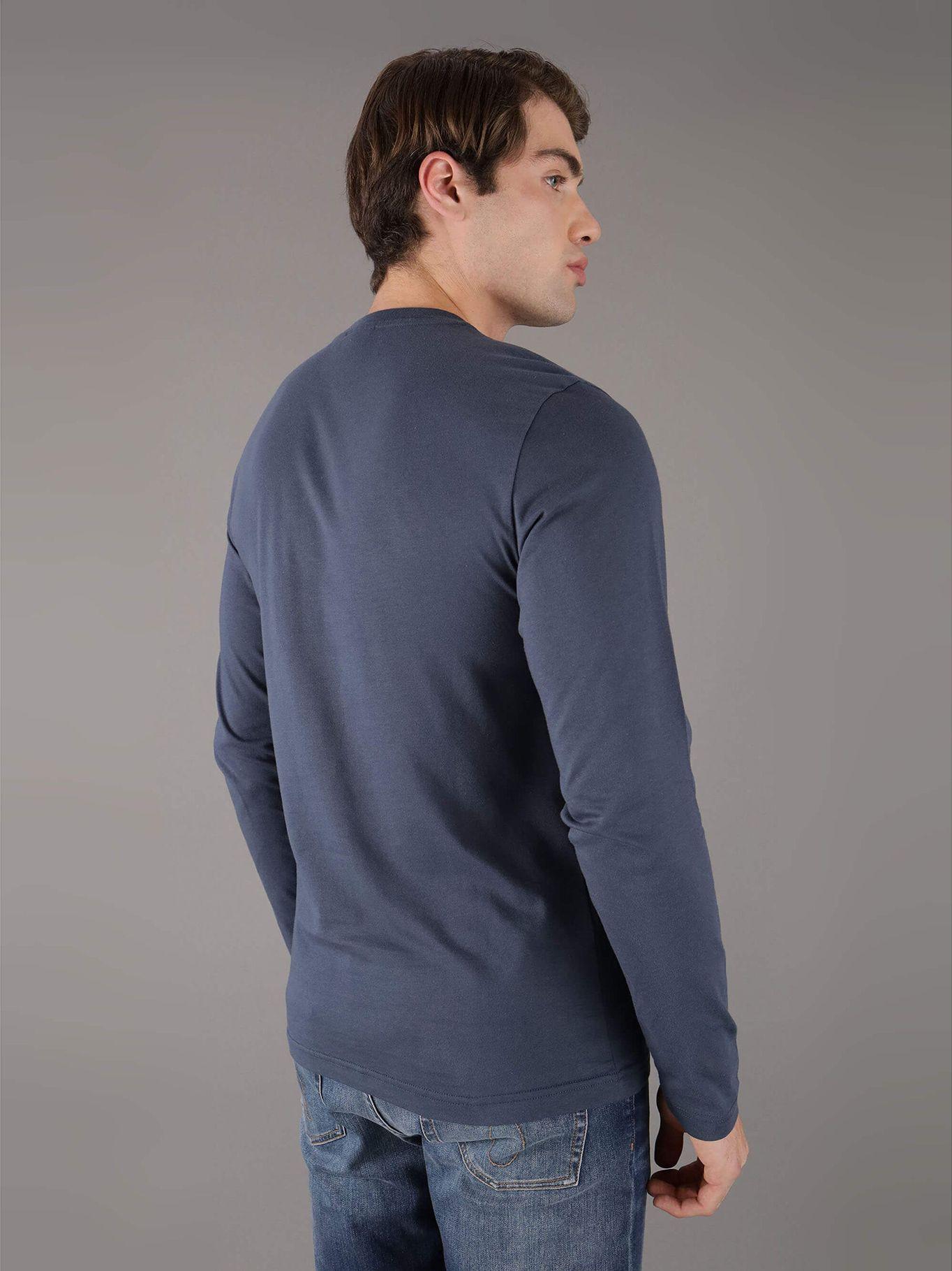 Polera LS Horizontal Logo Azul Calvin Klein-2