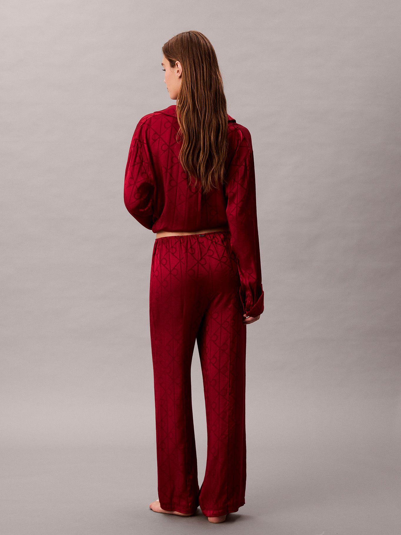 Pantalón Pijama Satén con Estampado Rojo Calvin Klein-2
