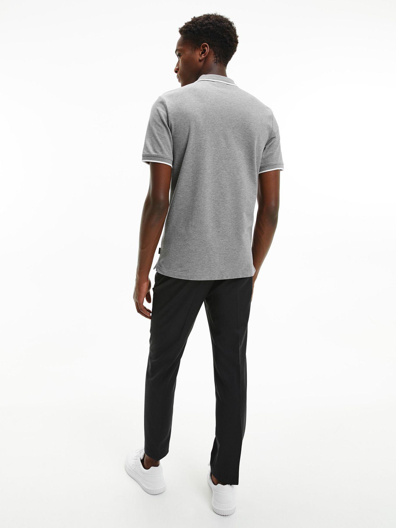 Polo Stretch Tipping Gris Calvin Klein-1