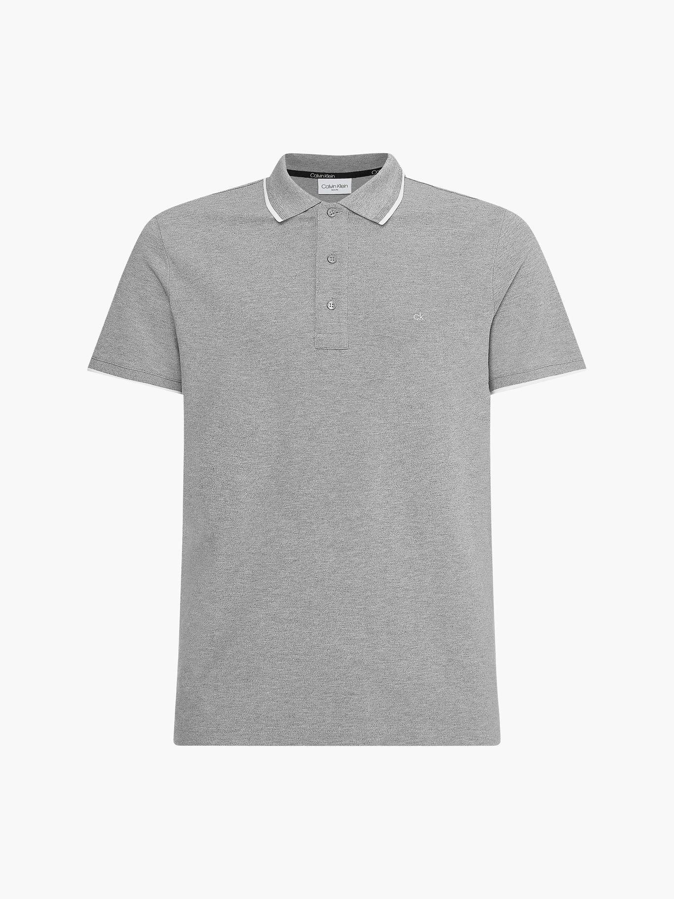Polo Stretch Tipping Gris Calvin Klein-4
