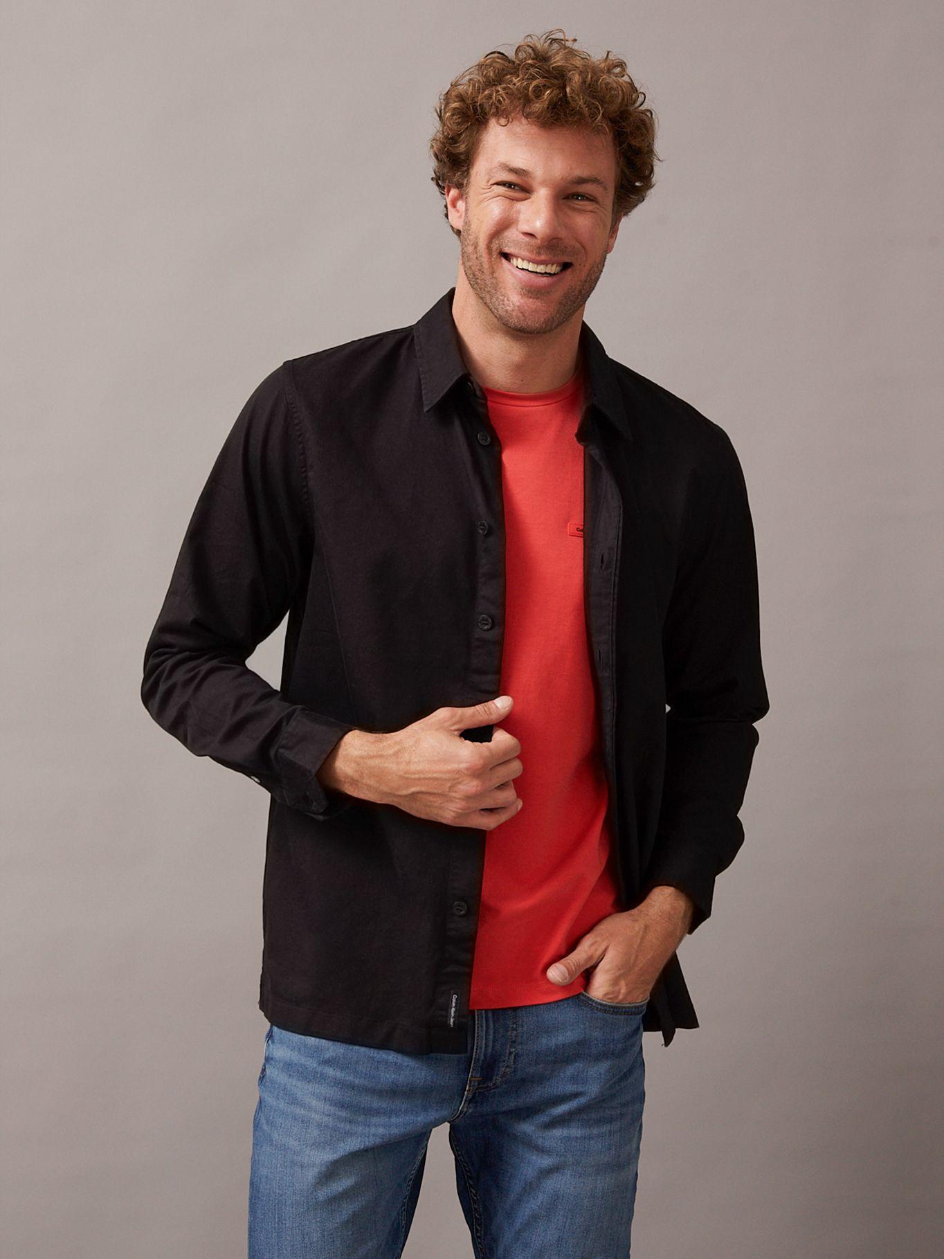 Camisa Monologo Badge Negro Calvin Klein-0