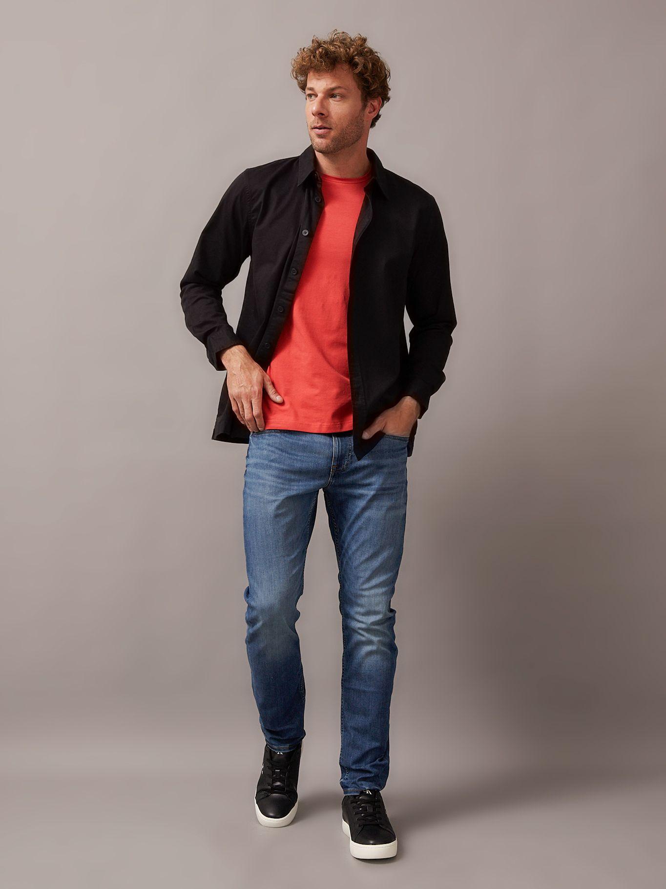 Camisa Monologo Badge Negro Calvin Klein-1