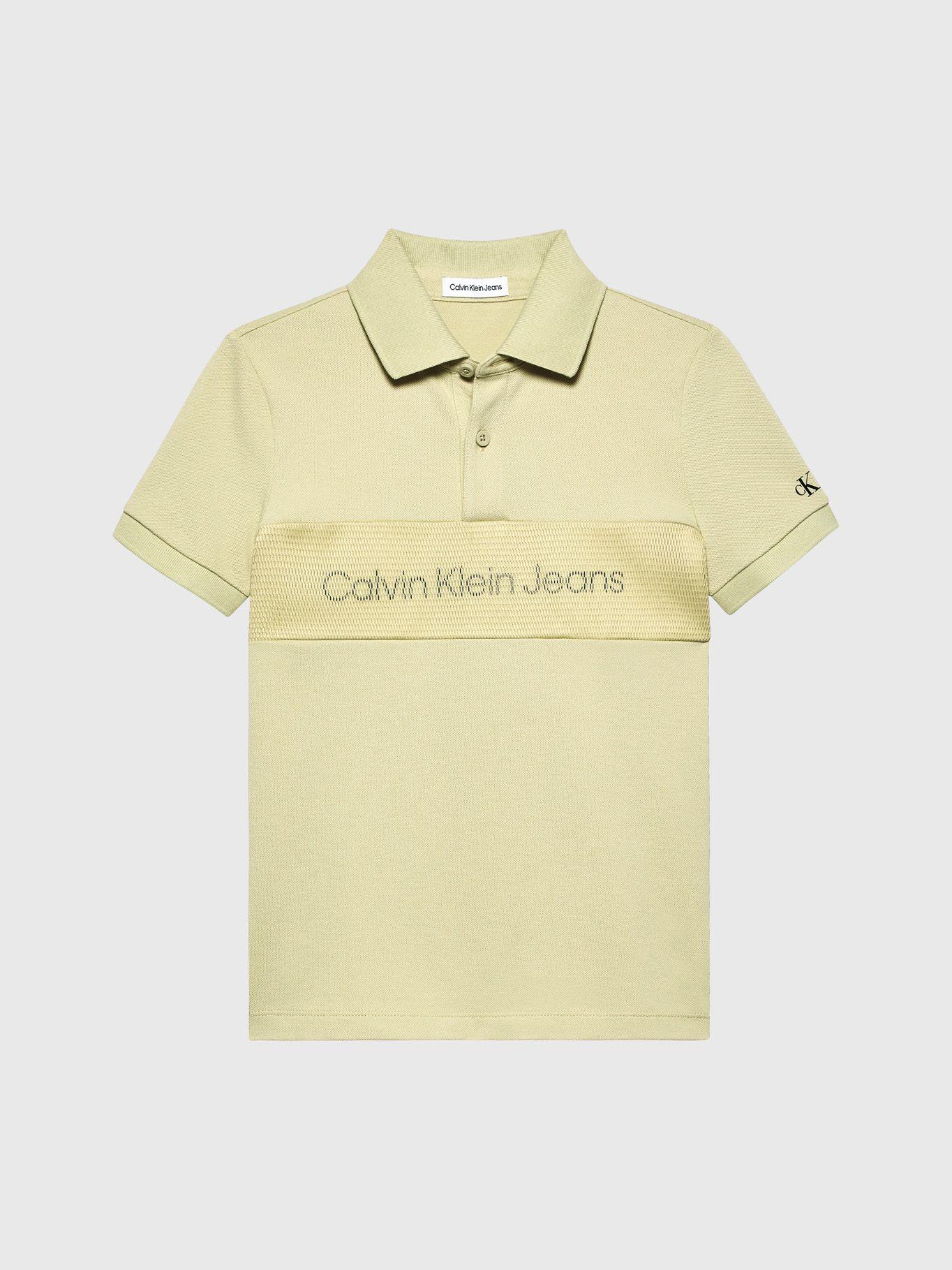 Polo Niño Layered Mesh Verde Calvin Klein-4