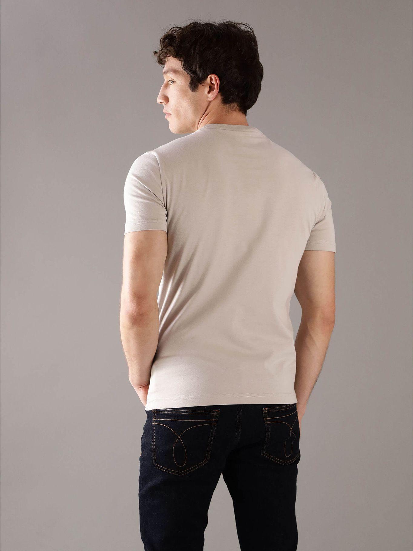 Polera Linear con Logo Beige Calvin Klein-2