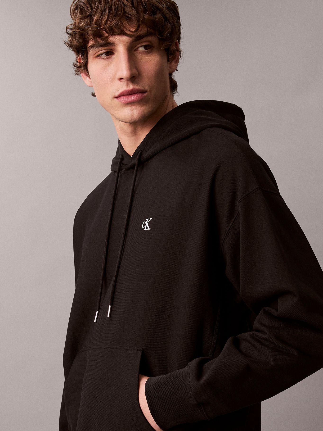 Polerón de Gorro - Monograma Bordado Negro Calvin Klein-3